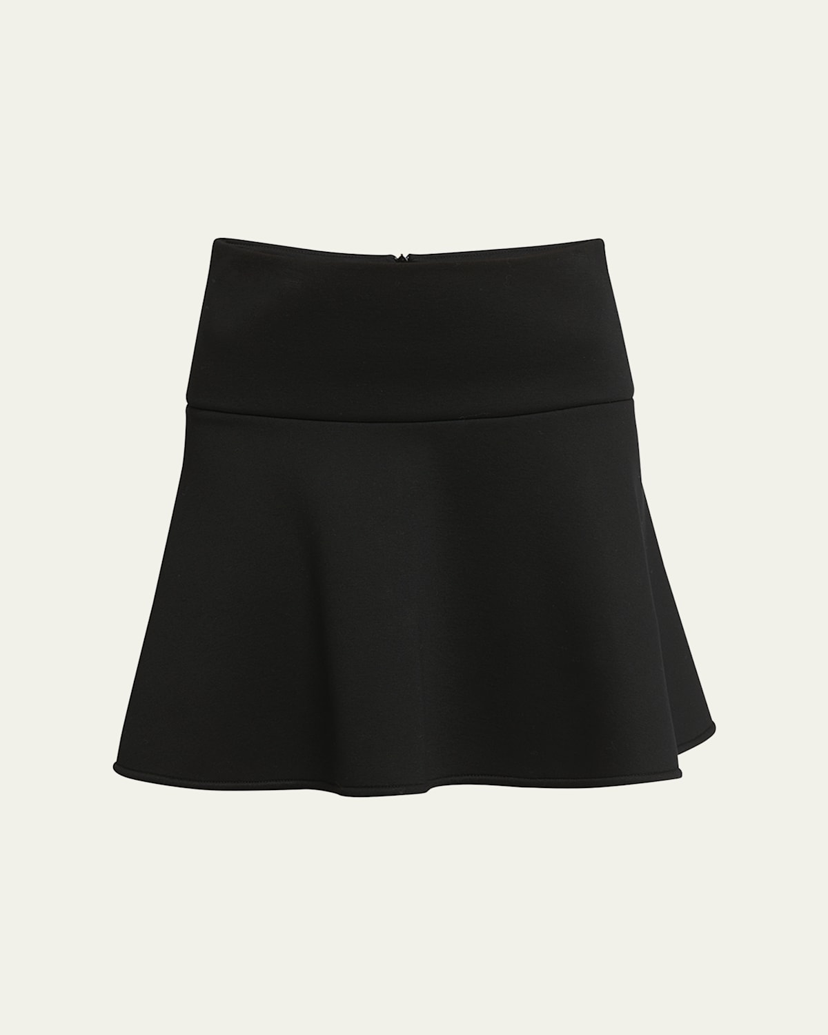 MONCLER NEOPRENE LINED FLARED MINI SKIRT 