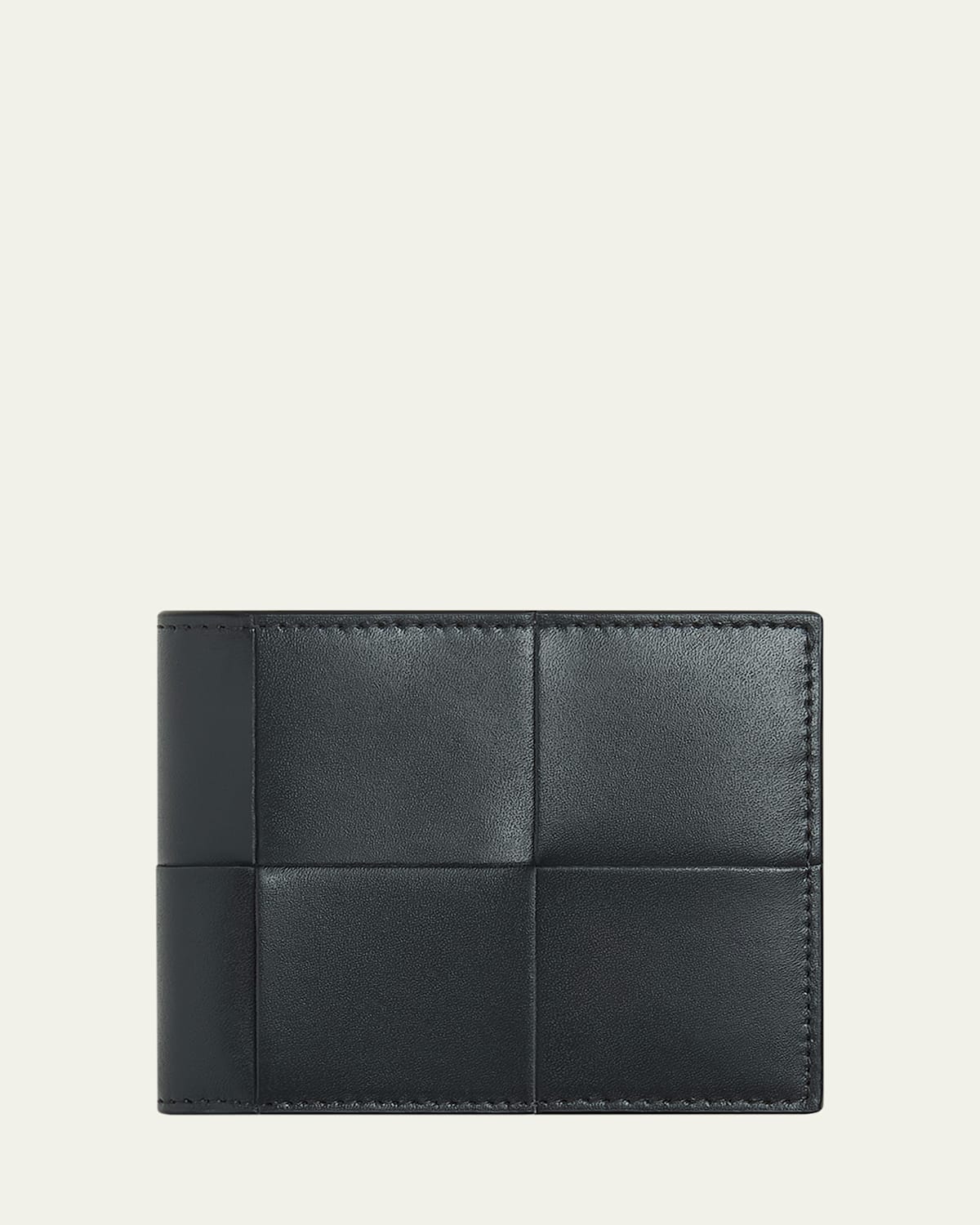 Men's Cassette Bicolor Intreccio Leather Bifold Wallet