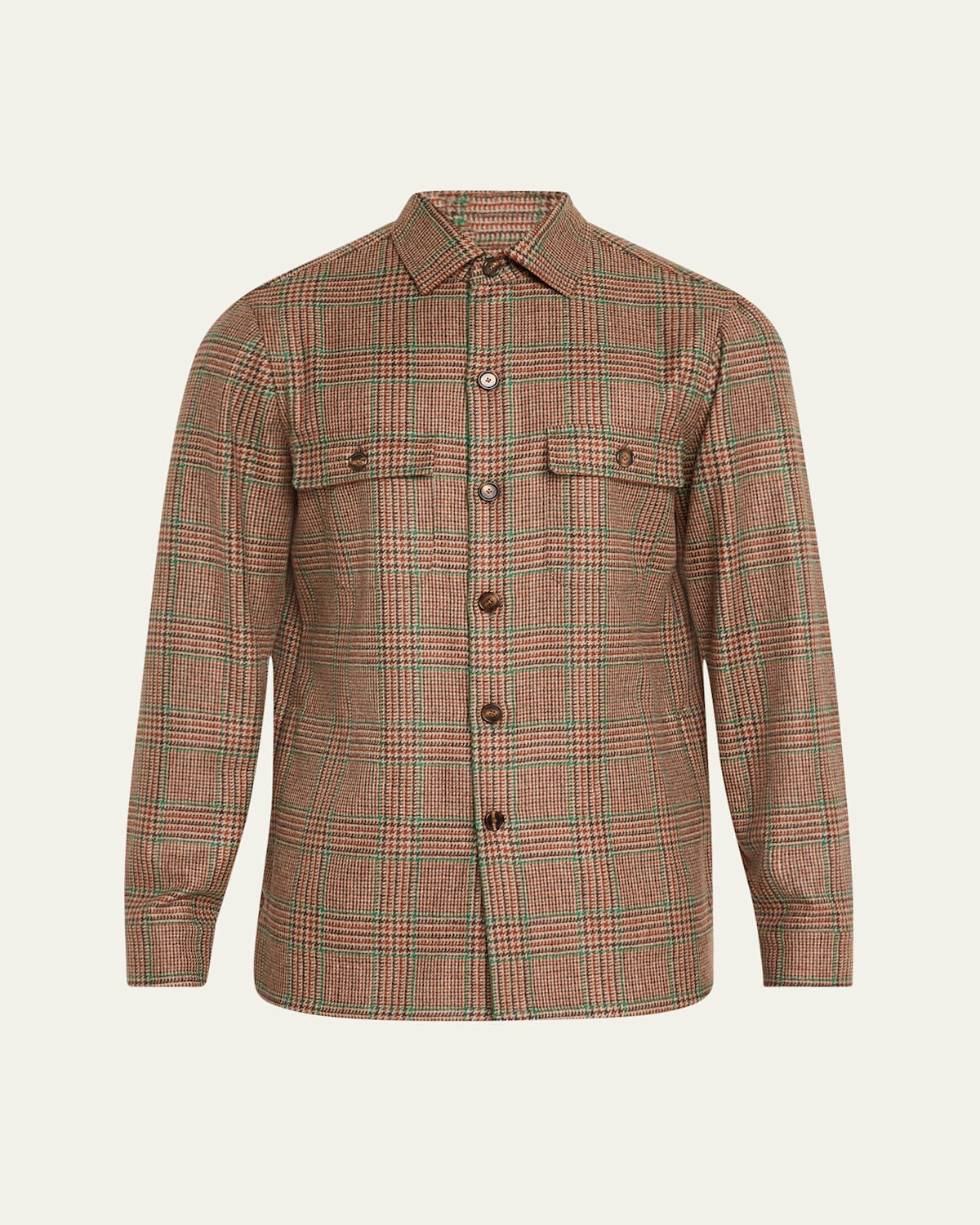 Men's Cashmere Prince of Wales Overshirt