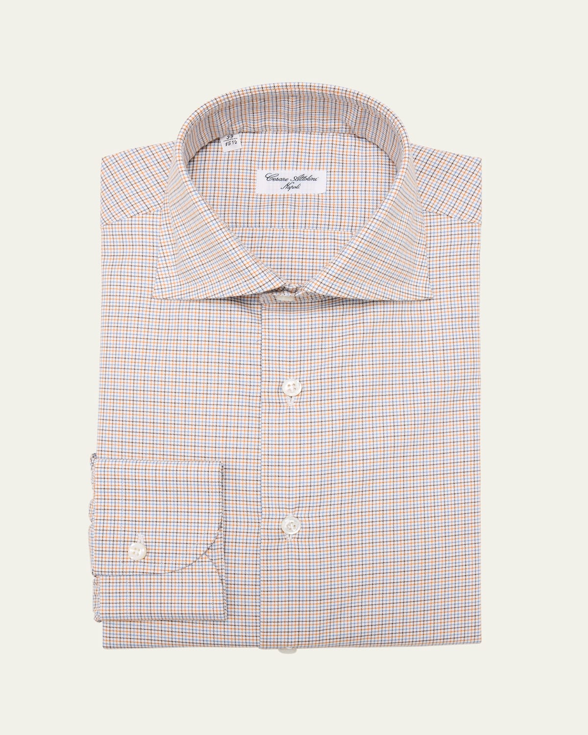 Men's Micro-Check Flannel Dress Shirt