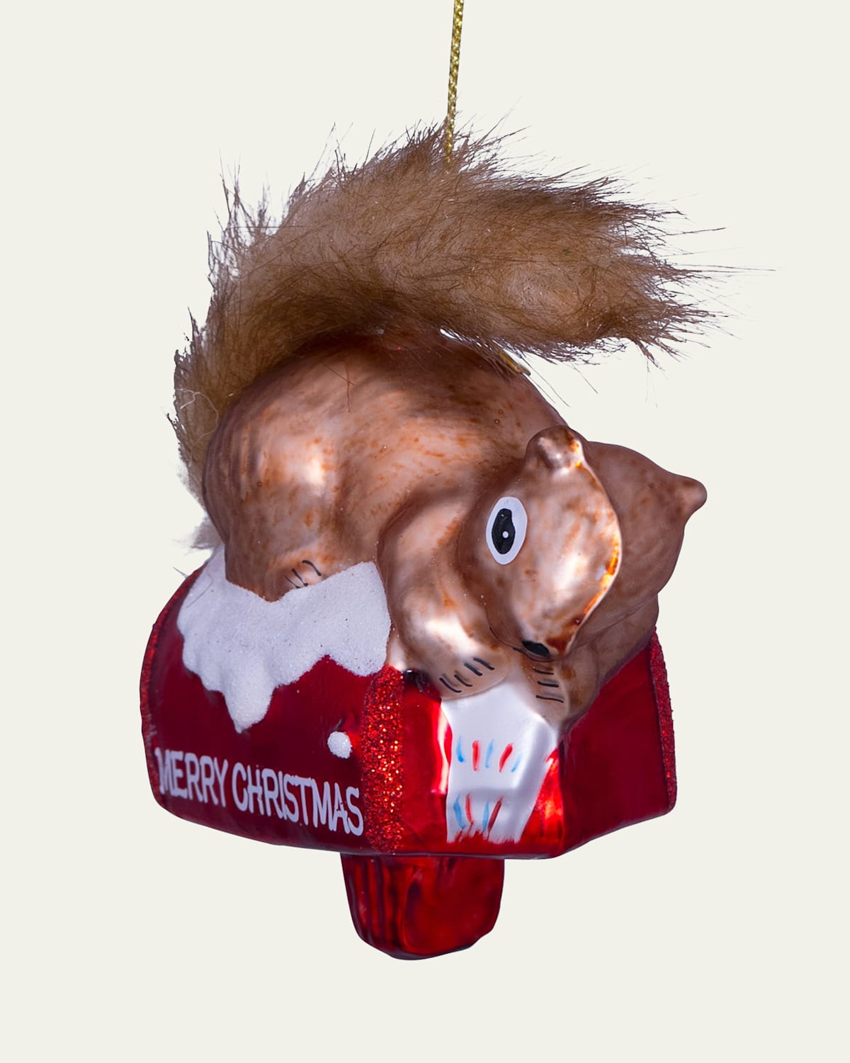 Squirrel on Mailbox Christmas Ornament