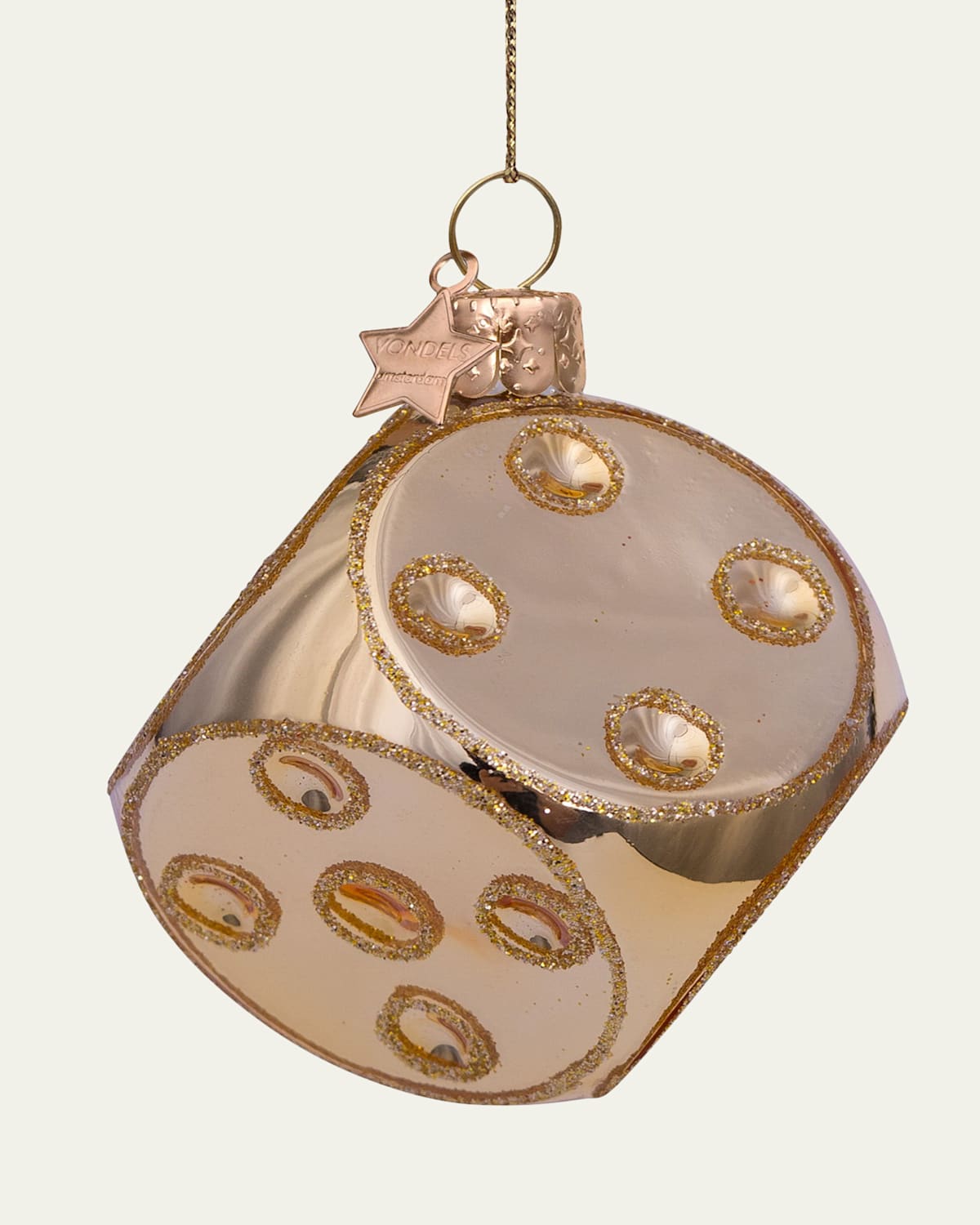 Golden Dice Christmas Ornament