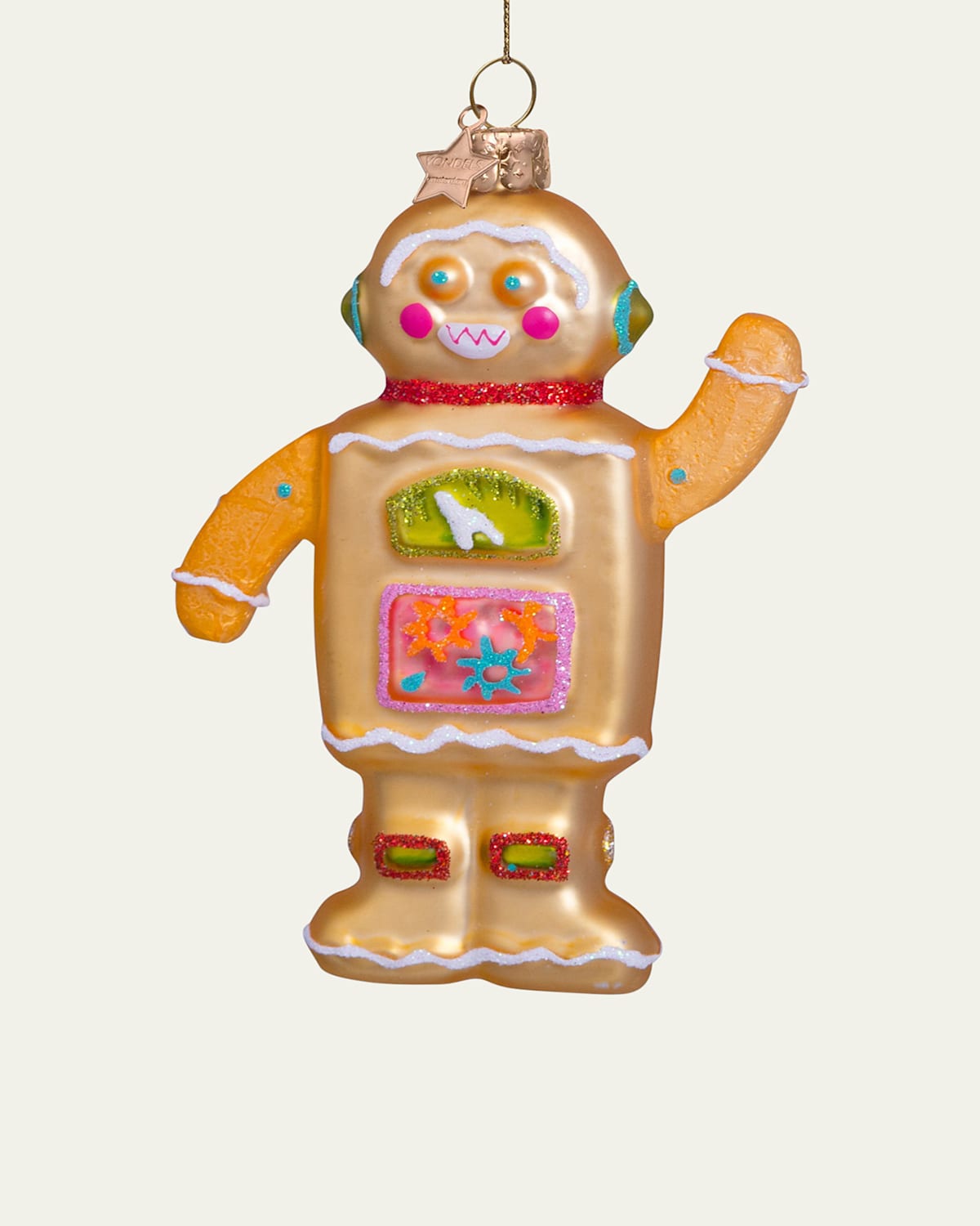 Gingerbread Robot Christmas Ornament