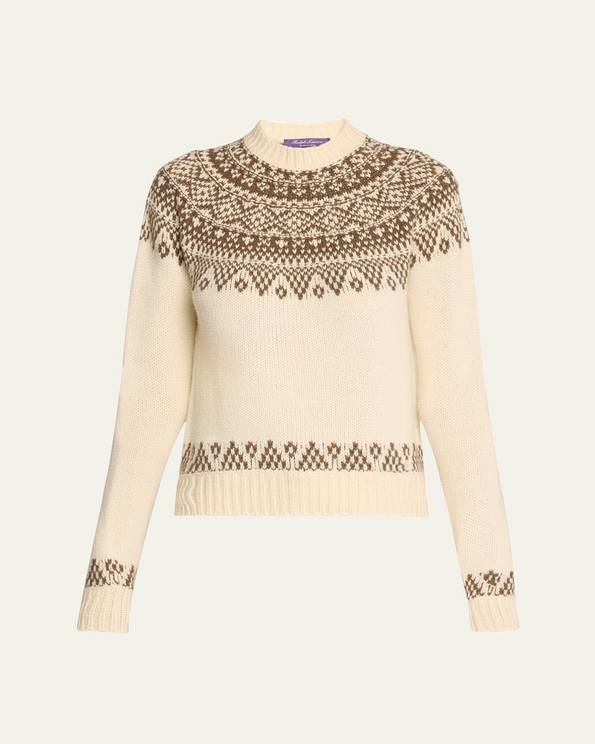 Cashmere Jersey Crewneck Sweater