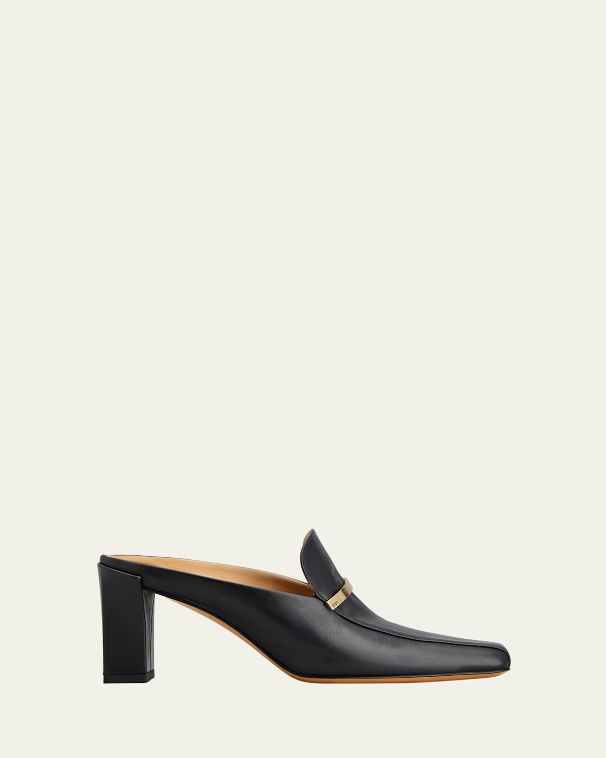 Leather Bar Loafer Mules