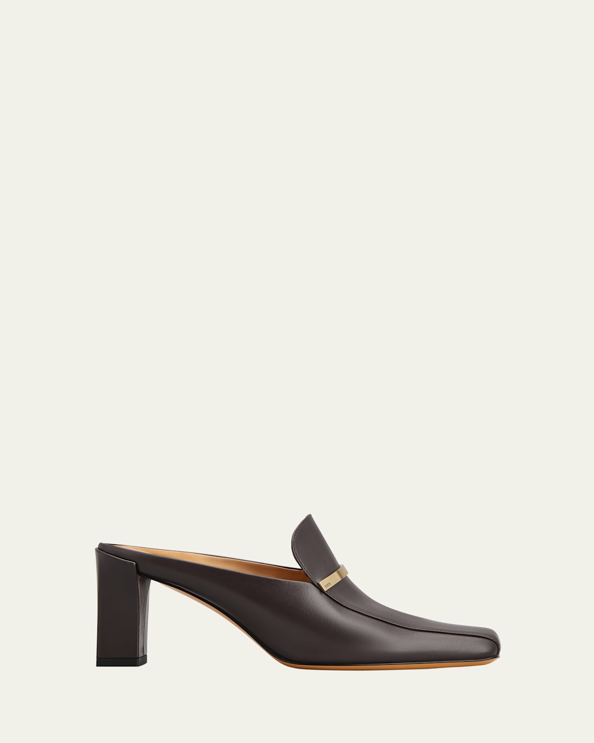 Leather Bar Loafer Mules