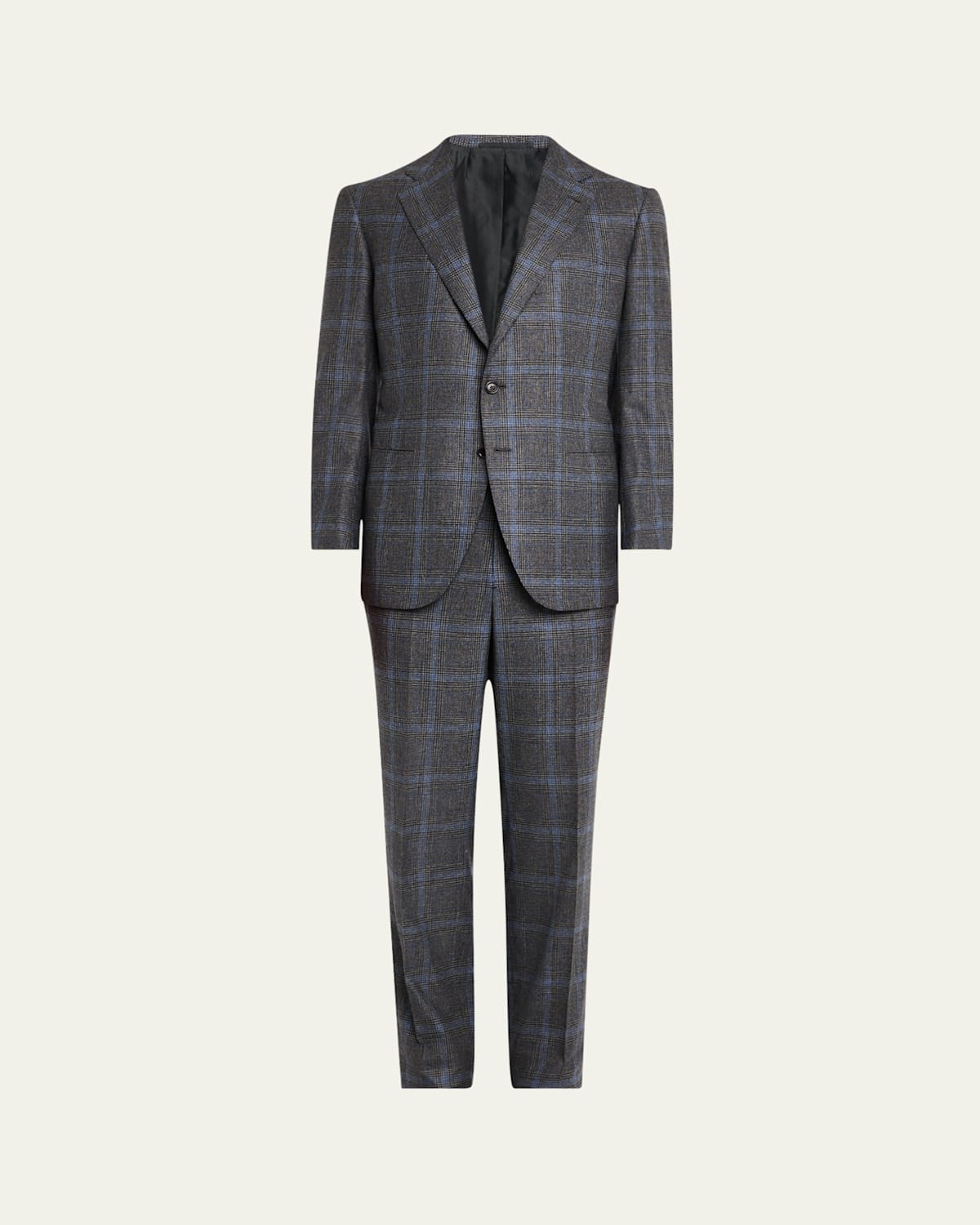 Men's Wool-Cashmere Plaid Suit