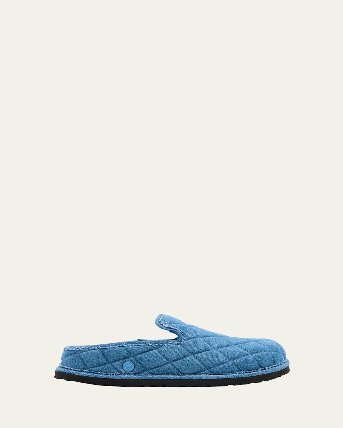 1774 BIRKENSTOCK ELISCU QUILTED DENIM SLIDE MULES 