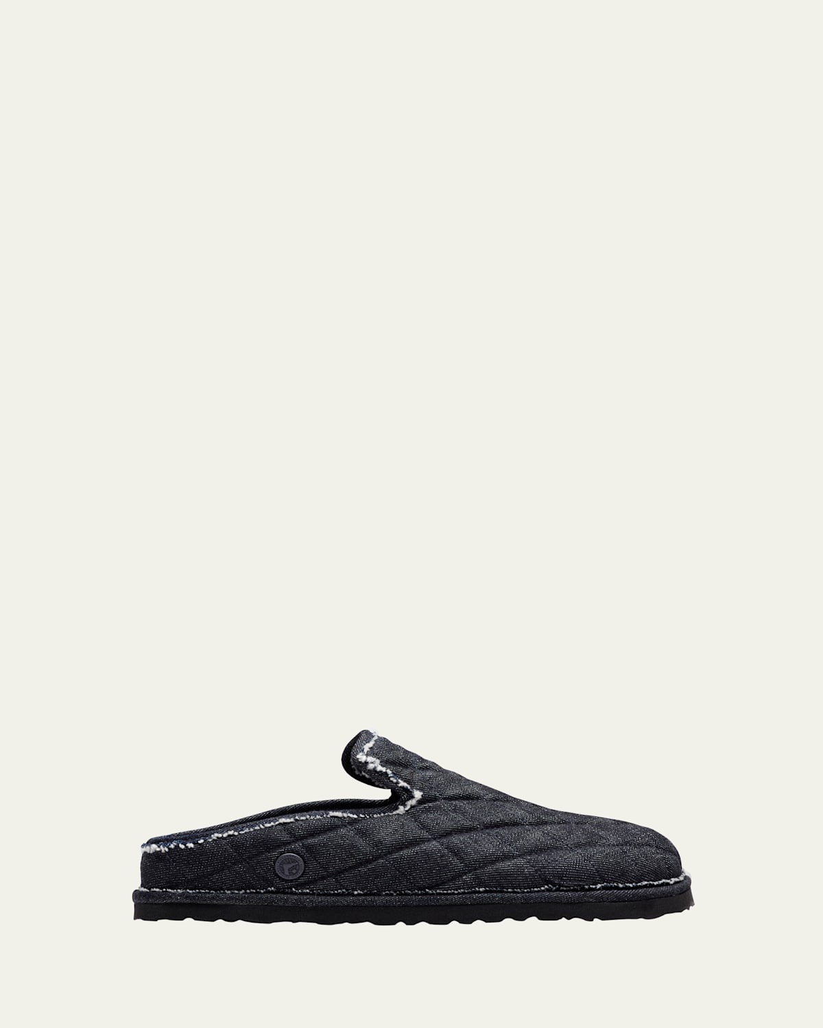 1774 BIRKENSTOCK ELISCU QUILTED DENIM SLIDE MULES 