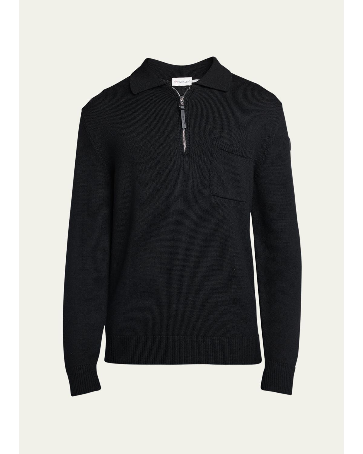 Men'S Long-Sleeve Zip Polo Sweater