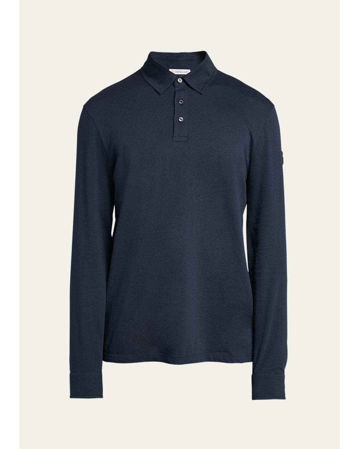 Men'S Cashmere Long-Sleeve Polo Shirt