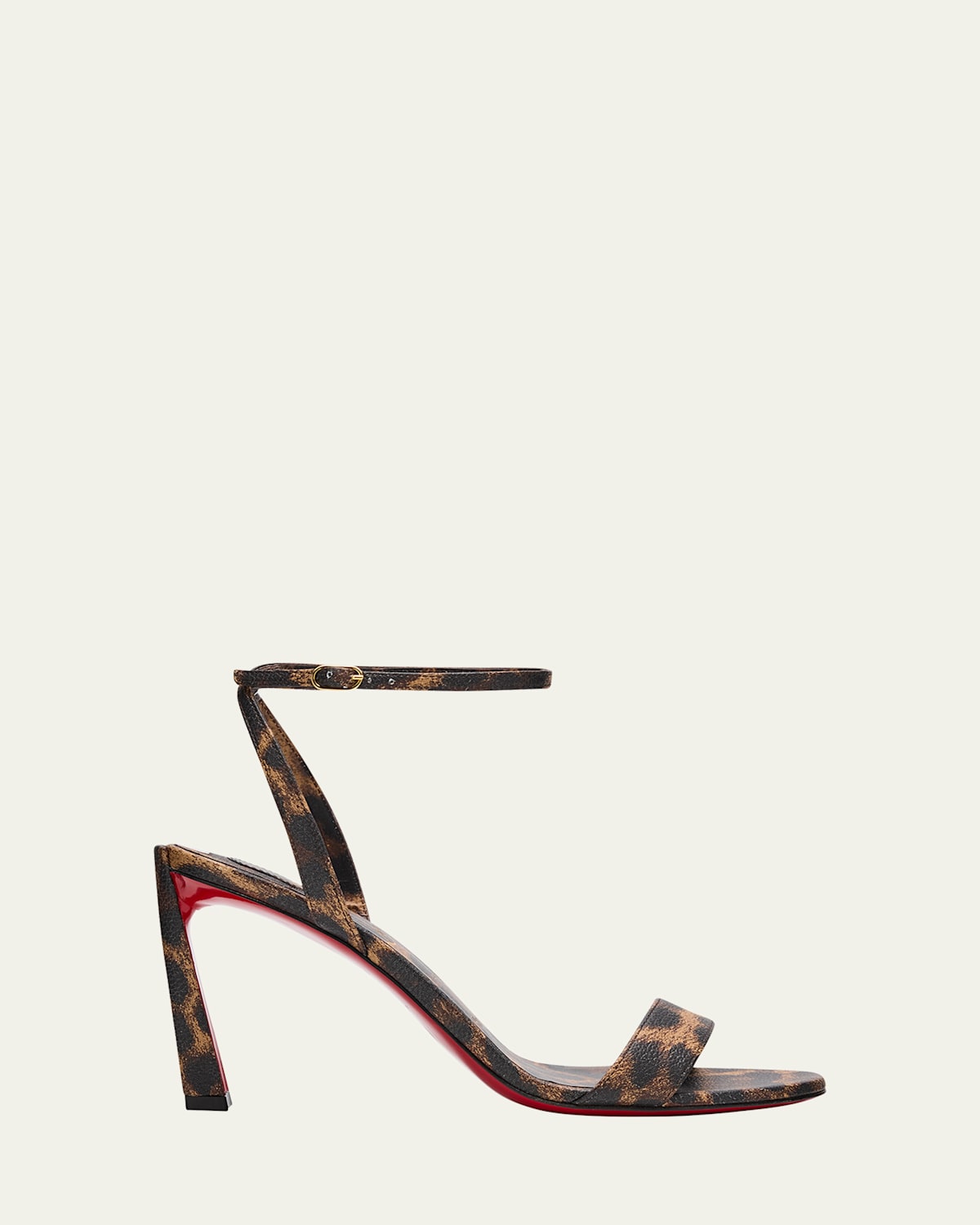 Christian Louboutin Condora Queen Red-sole Leopard-print Leather Sandals In Leopard Multi