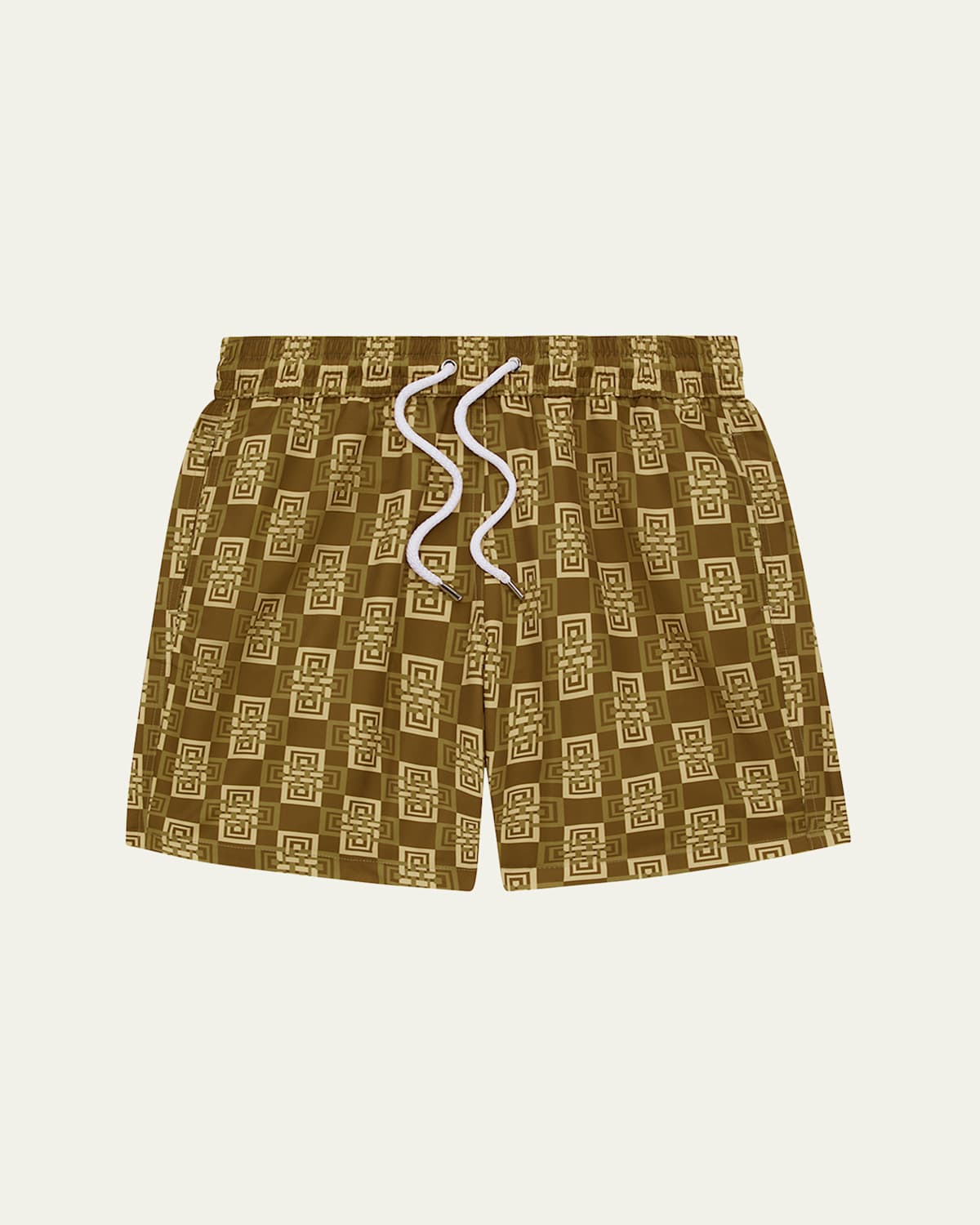 Frescobol Carioca Men's Angra Clube Board Swim Shorts In Spinach  Apricot