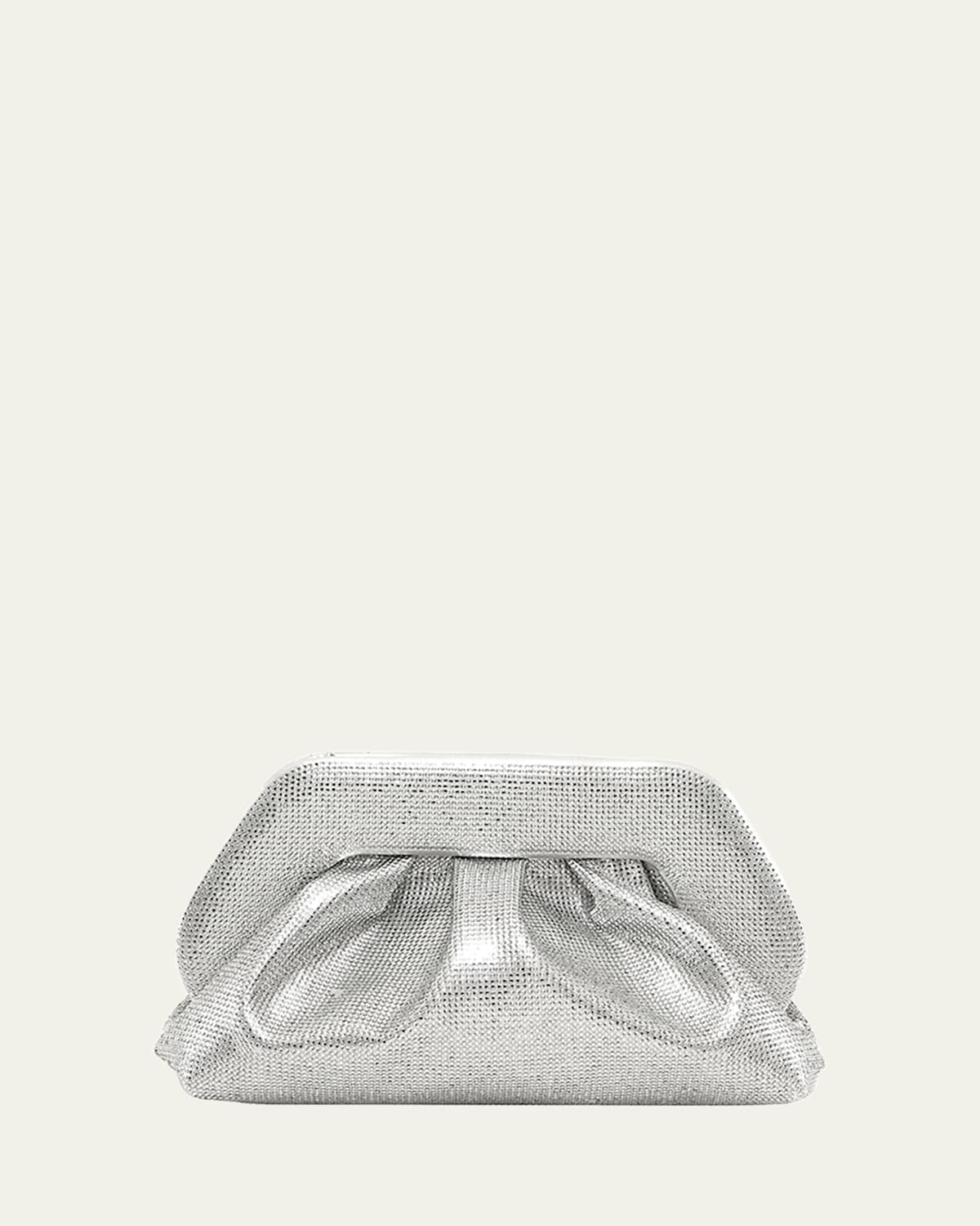 Tia Strass Metallic Vegan Fabric Clutch Bag