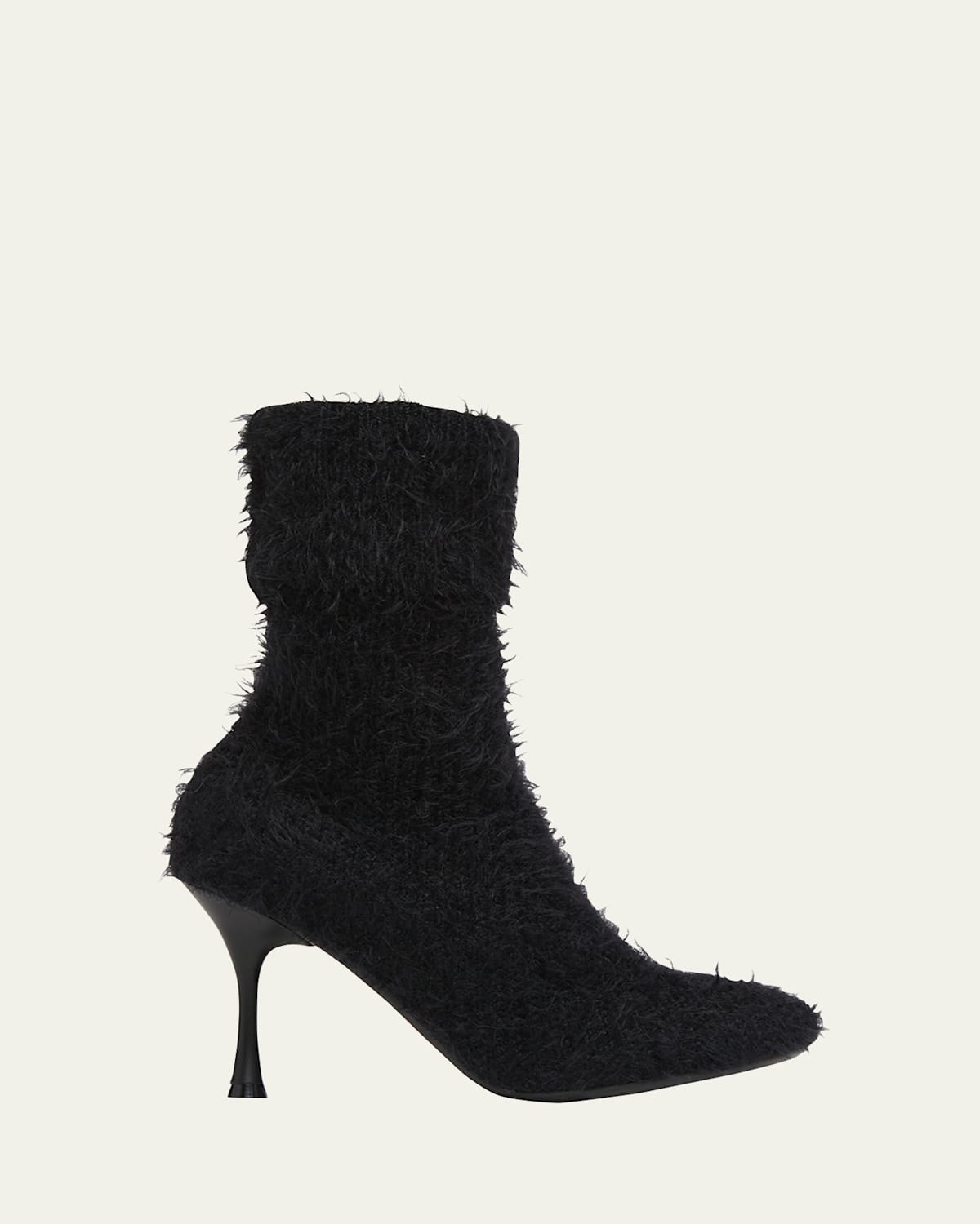 Gianvito Rossi Aspen Brushed Knit Sock Booties In Black Nero