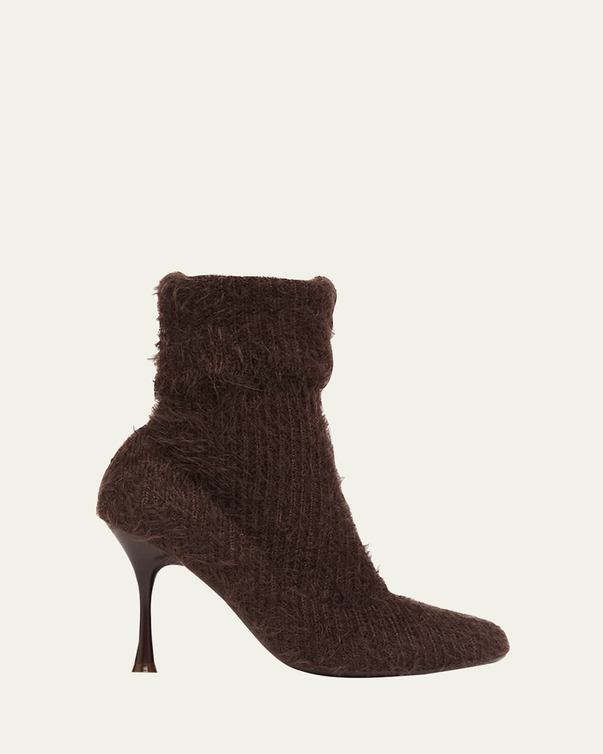 Gianvito Rossi Finny Faux Fur Sock Boots In Brown