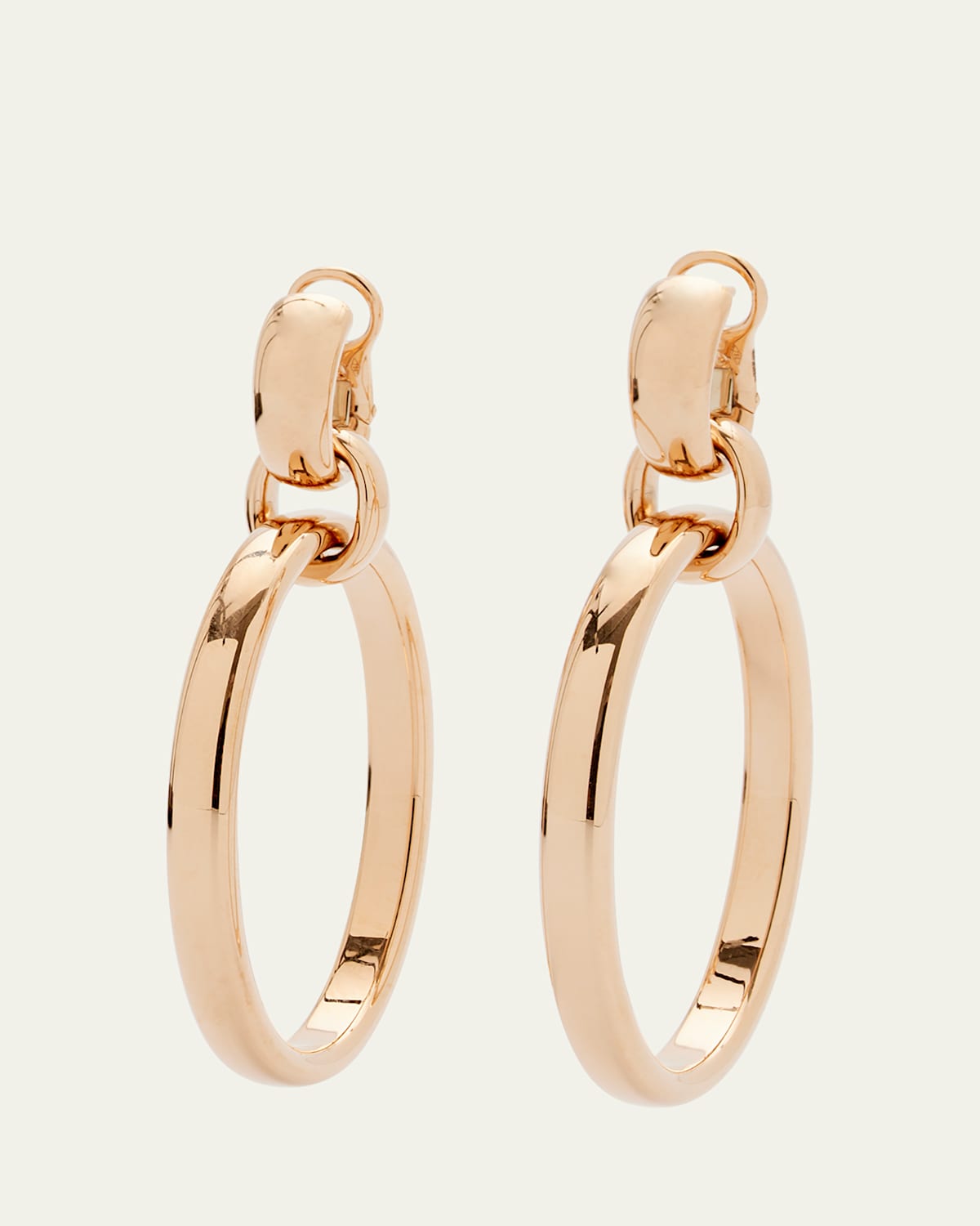 Iconica 18K Rose Gold Large Circle Drop Earrings