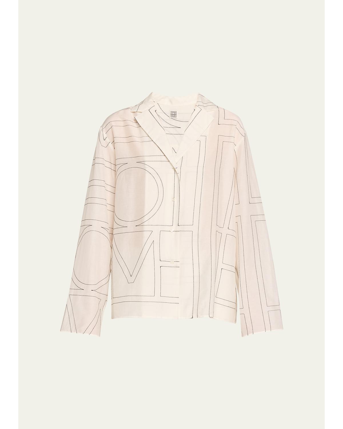Monogram Cotton Pj Top
