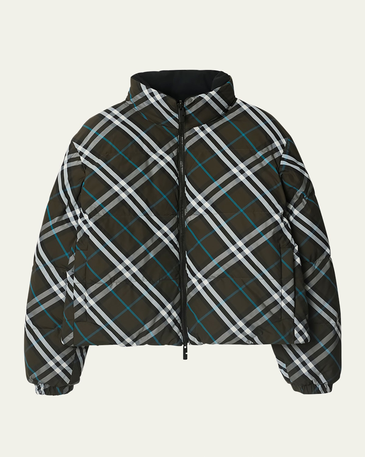 Burberry Embroidered Polyester Reversible Jacket In Snug Ip Check