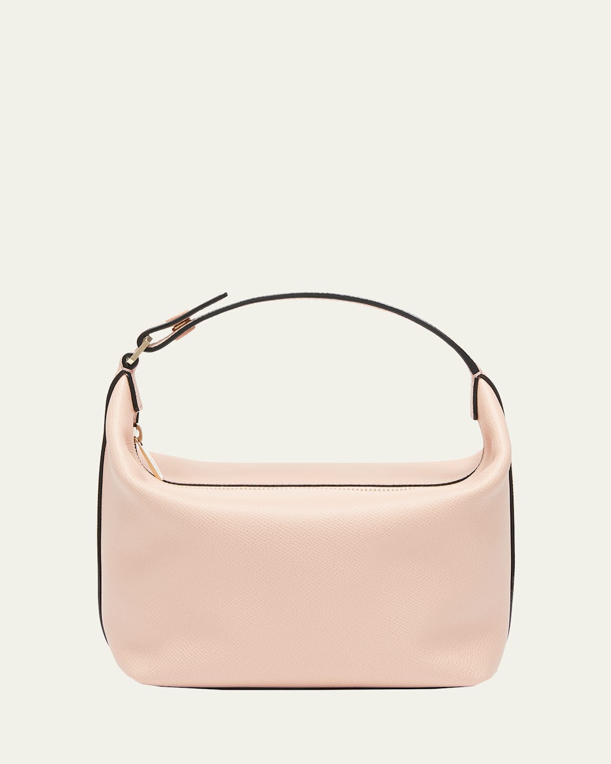 Shop Valextra Mochi Pouch Calfskin Top-handle Bag In Bonne Mine Pbm