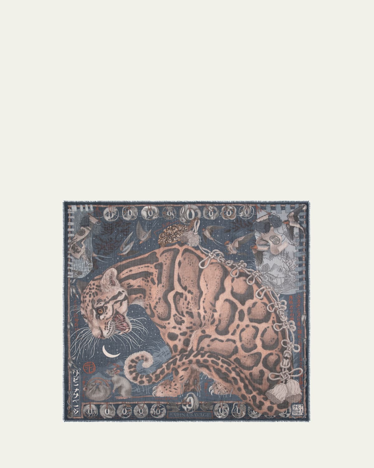 Lunar Leopard Cashmere Square Scarf