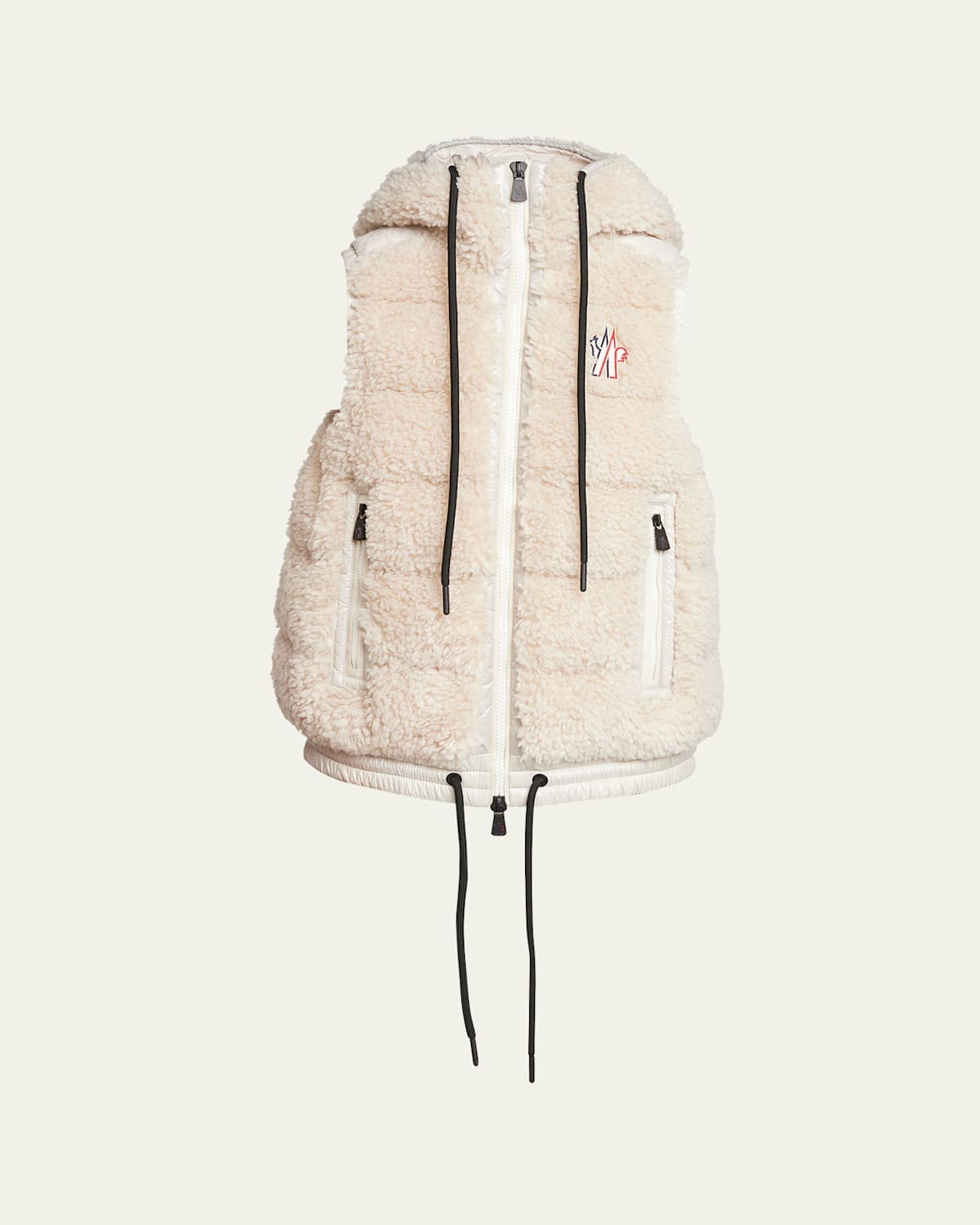 MONCLER TEDDY FLEECE PUFFER VEST 