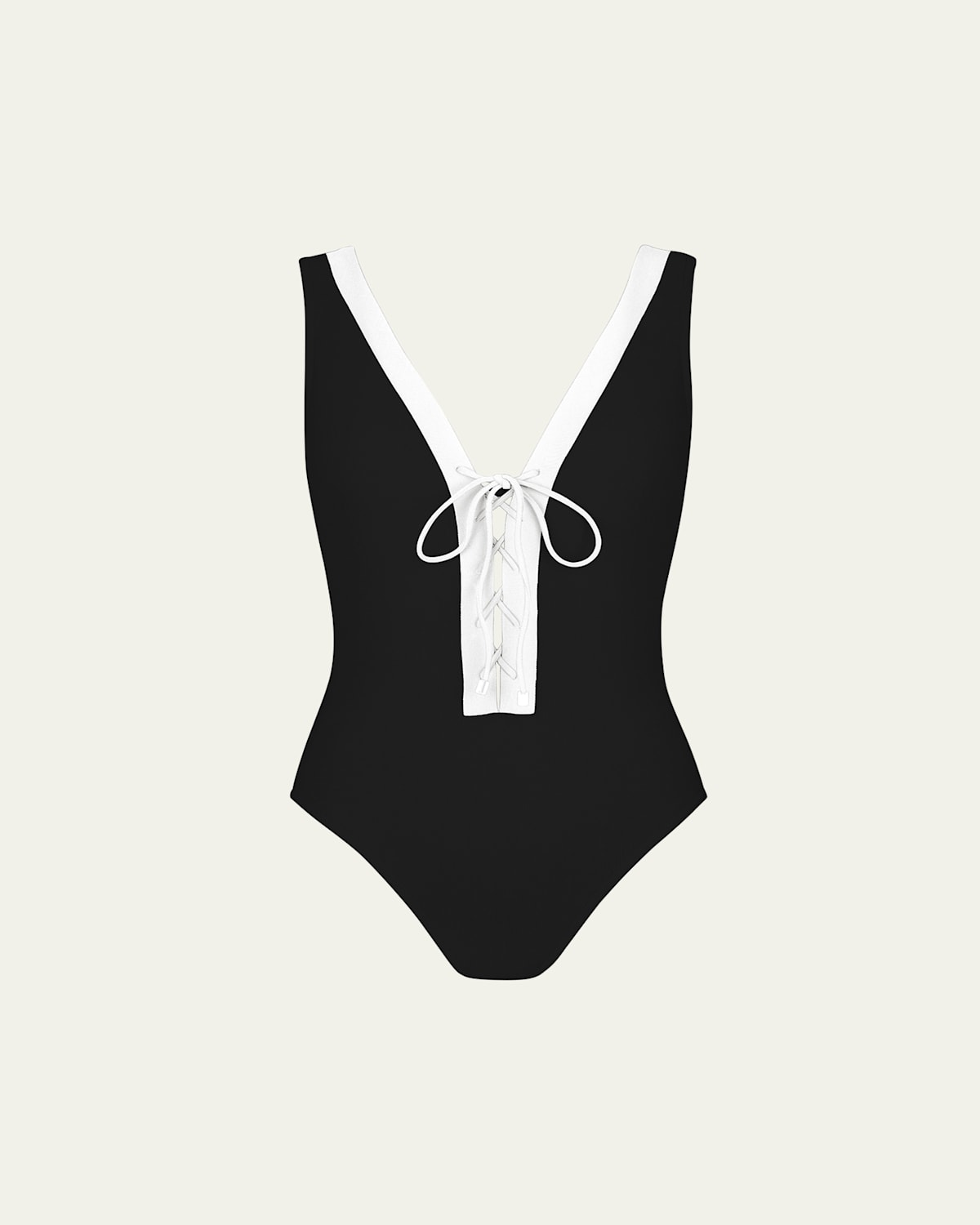 KARLA COLLETTO DEMI V-NECK SILENT UNDERWIRE ONE-PIECE SWIMSUIT 