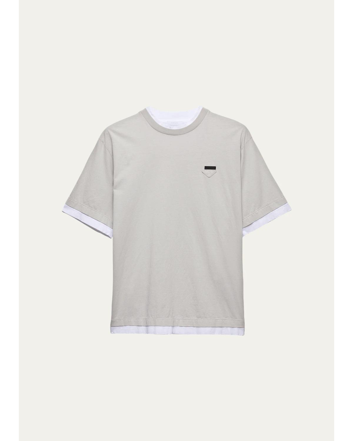 Men'S Double-Layer T-Shirt