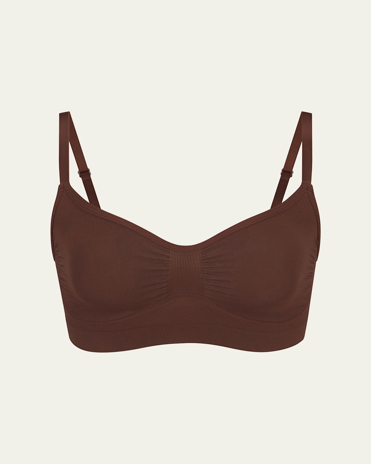 Skims Seamless Sculpt Pullover Bra In Brown