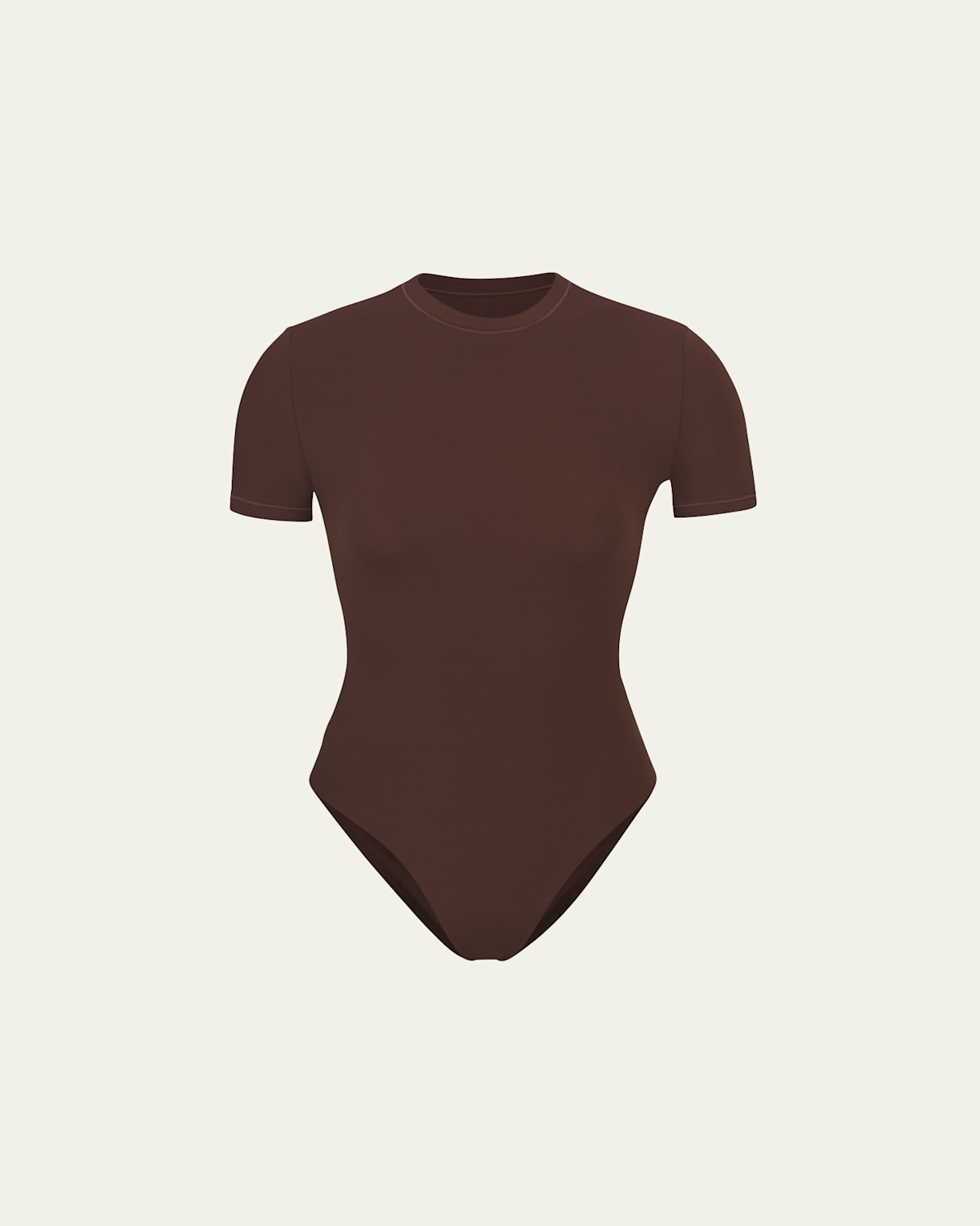 Skims Womens Cocoa Fits Everybody Stretch-woven Bodysuit In Onyx