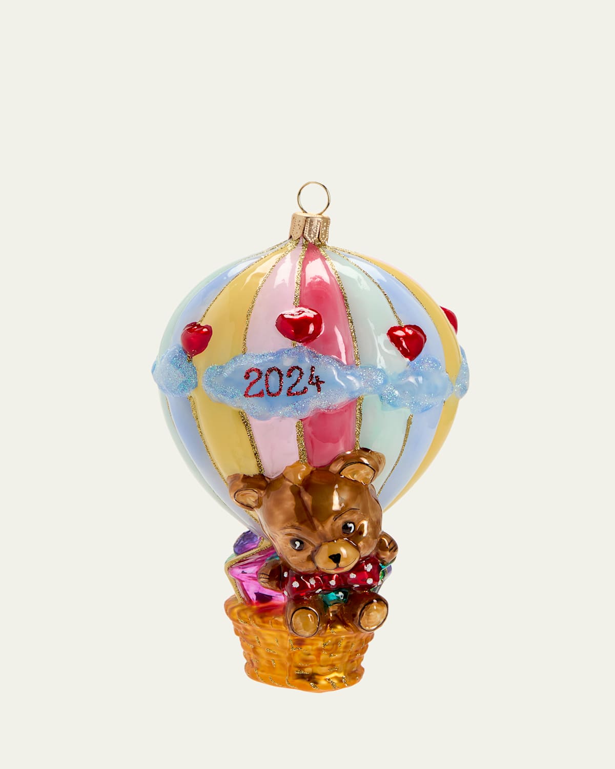 Balloon Teddy Christmas Ornament