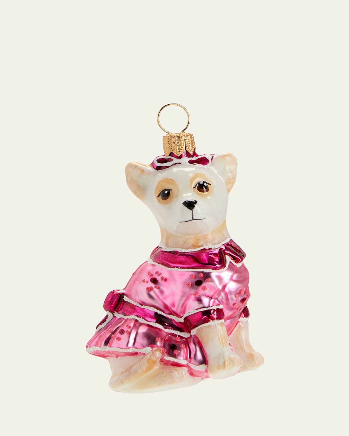 Pink Chihuahua Christmas Ornament