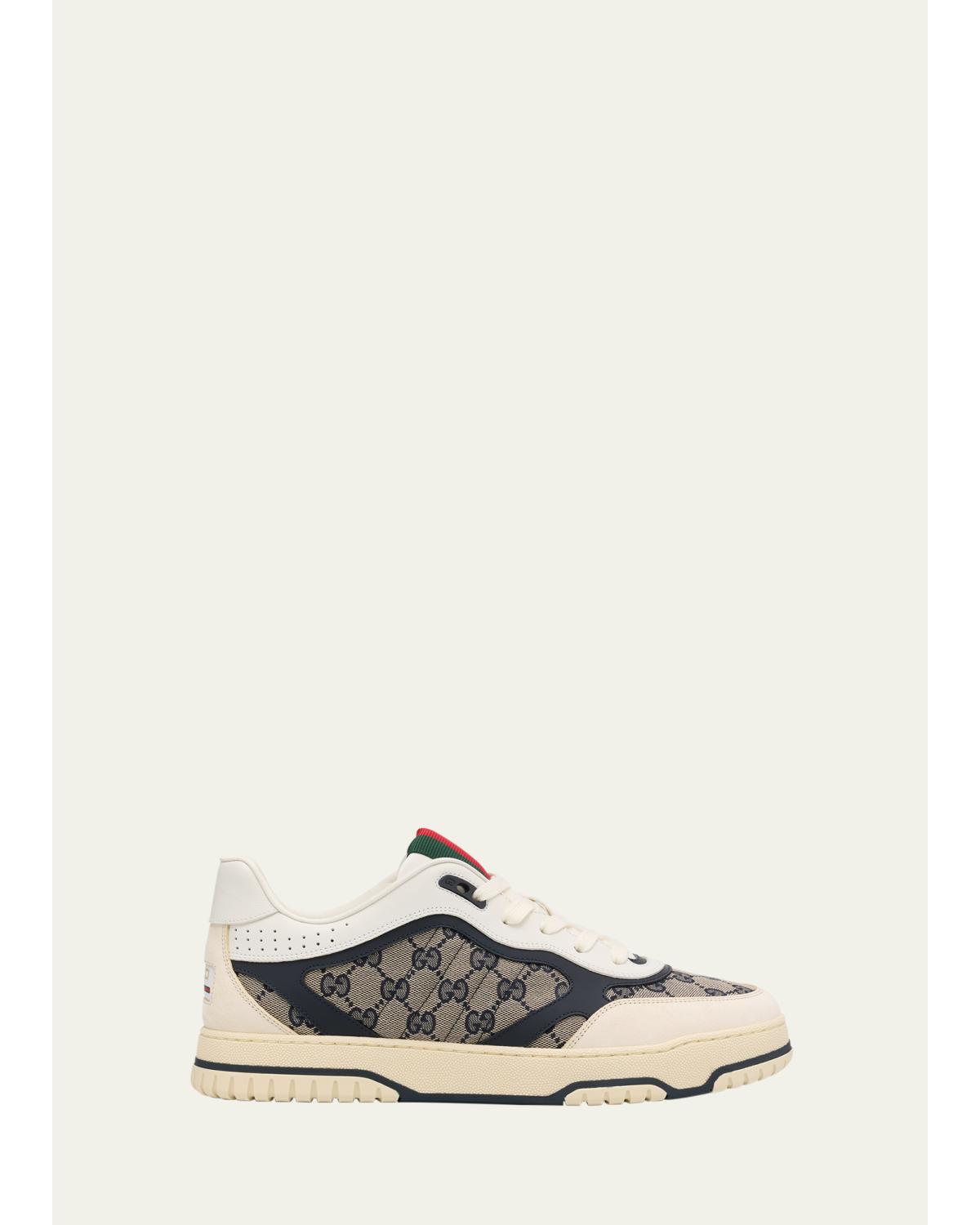 Men & apos;s Re-Web GG Supreme Canvas and Leather Sneakers