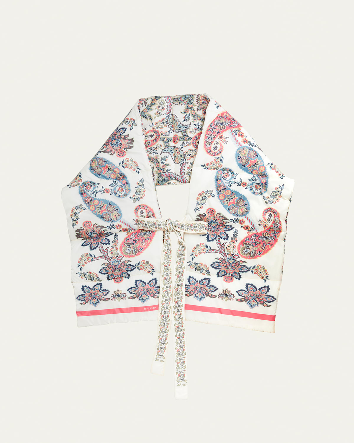 Paisley Quilted Wool-Blend Scarf