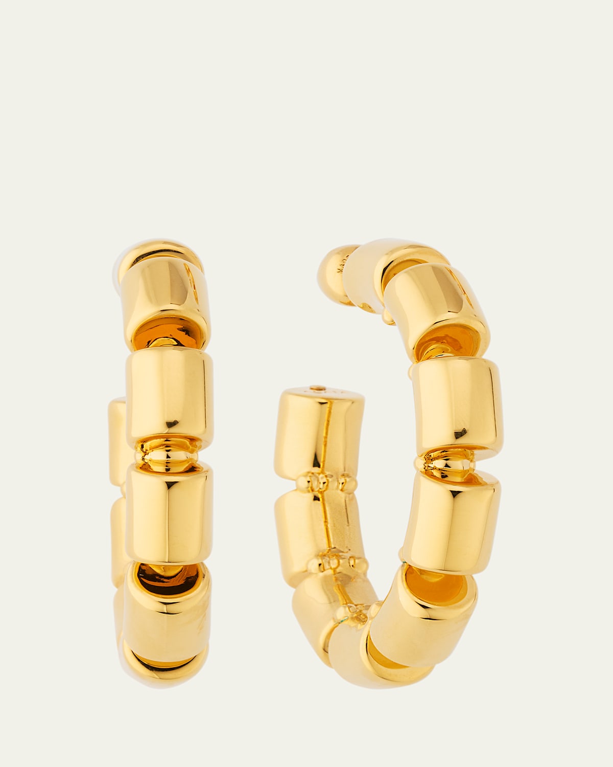 Goldtone Coil Hoop Earrings