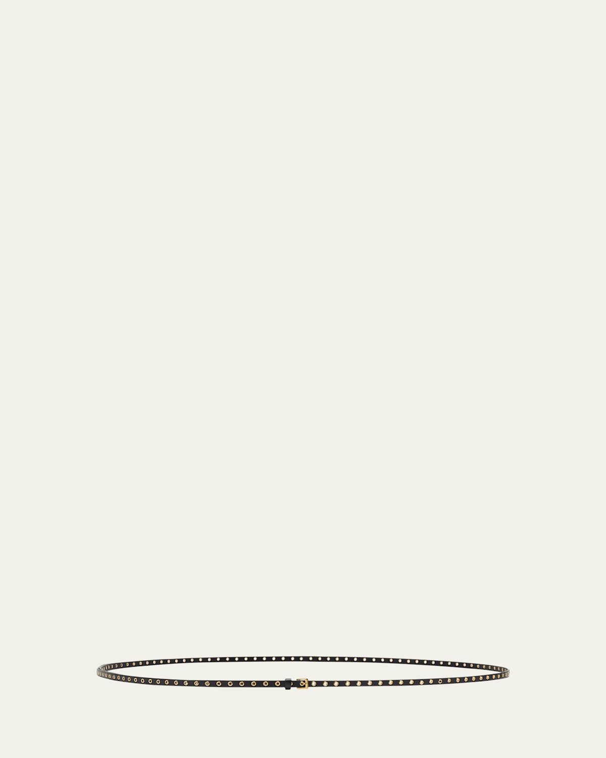 Skinny Grommet Leather Belt