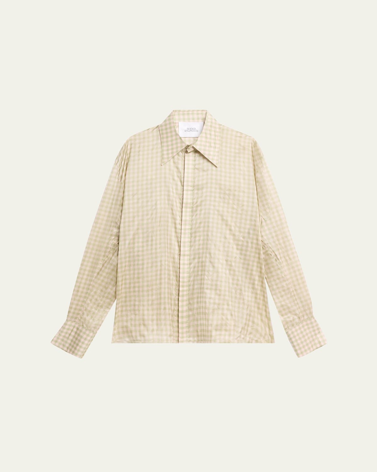 Men's Gingham Silk Sport Shirt