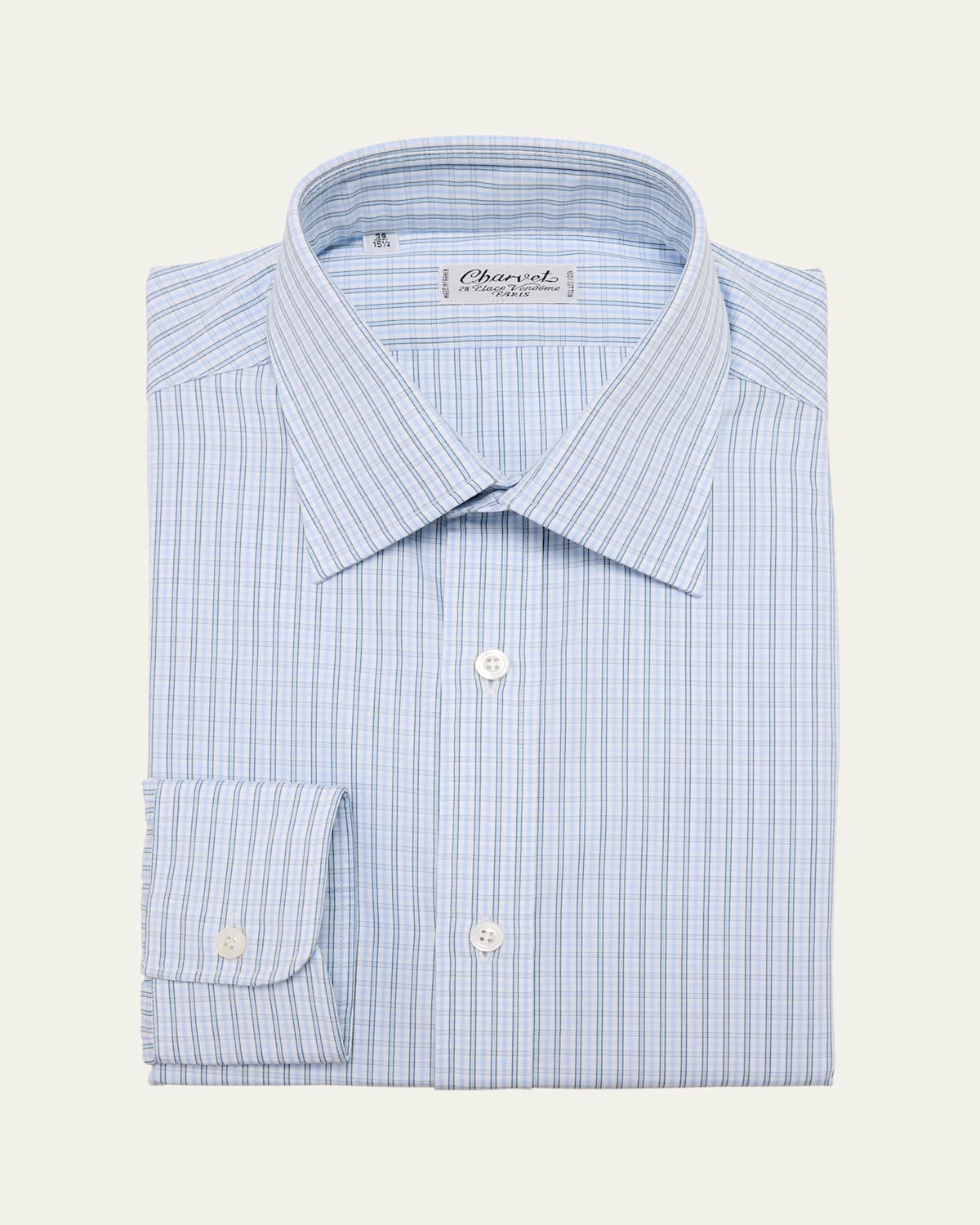 Men's Cotton Graph Check Dress Shirt