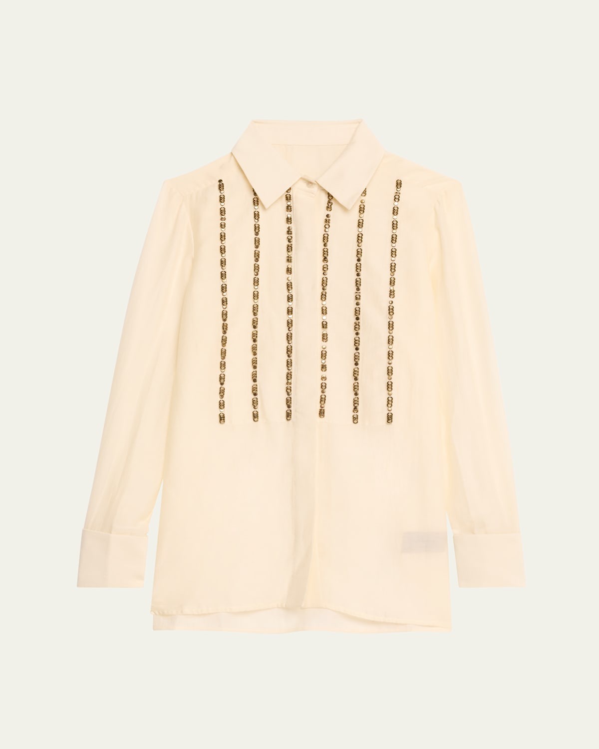 Stripe Sequined Blouse