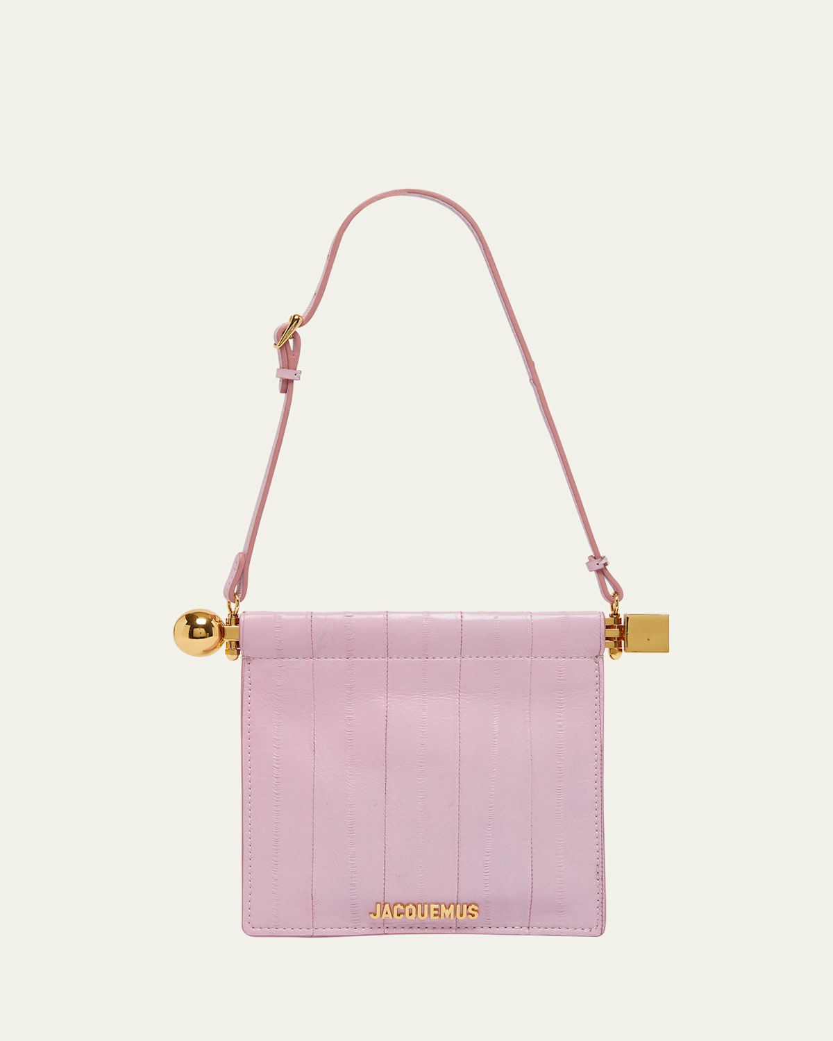 Jacquemus Le Porte Rond Hagfish Shoulder Bag In Pale Pink