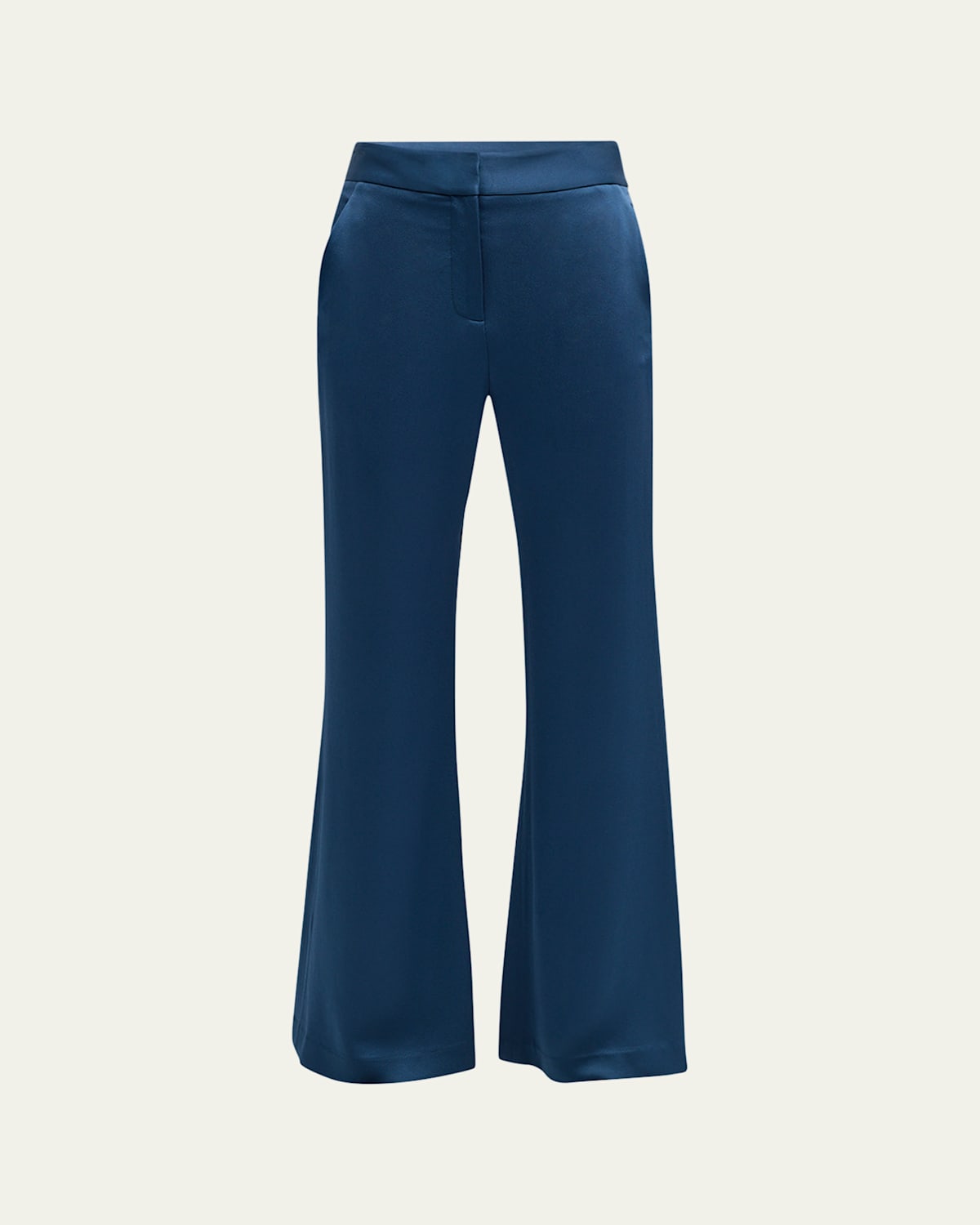 Veronica Beard Lebone Satin Pants In Blue Stone