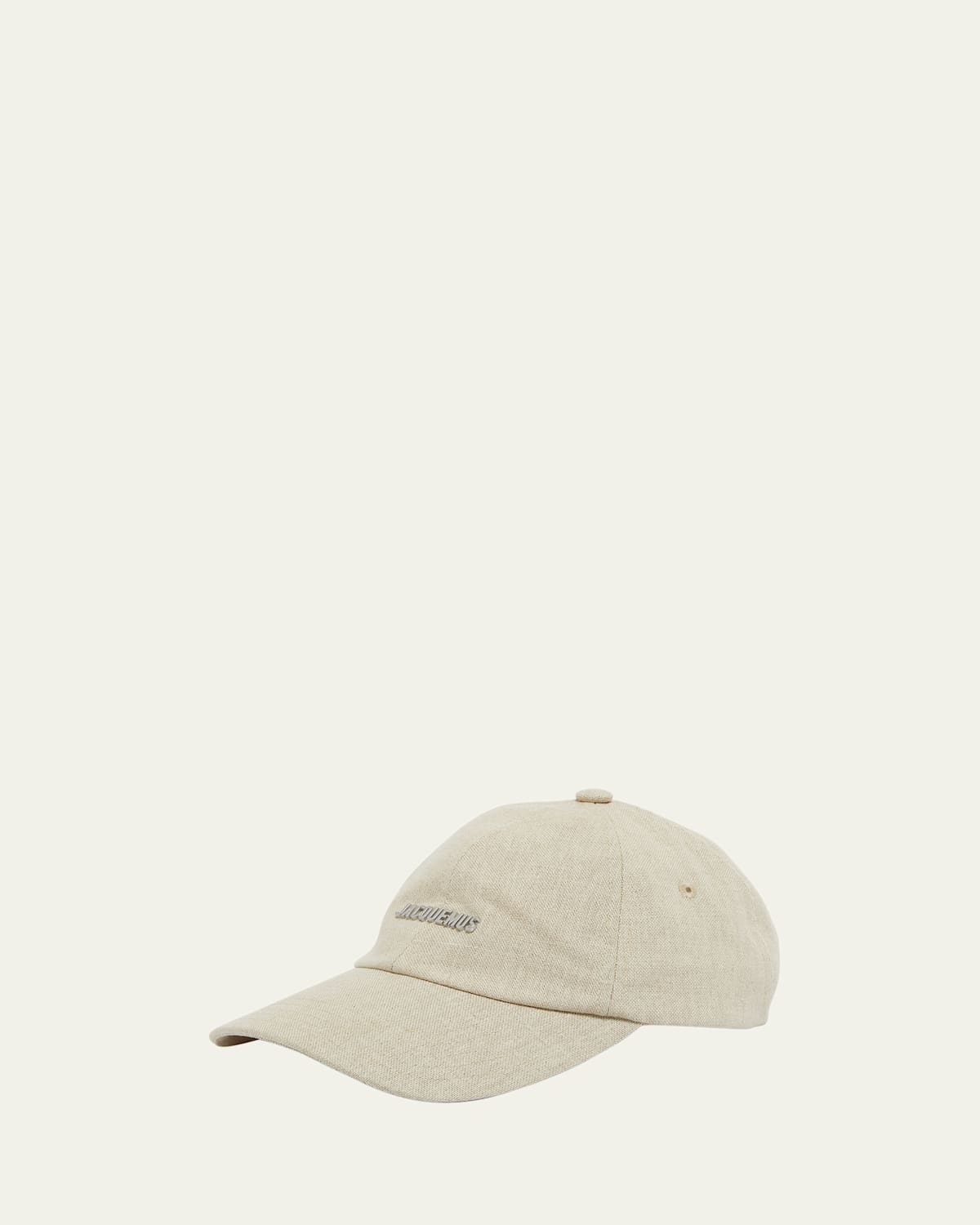 Jacquemus Men's La Casquette Gadjo Logo Baseball Cap In Light Greige