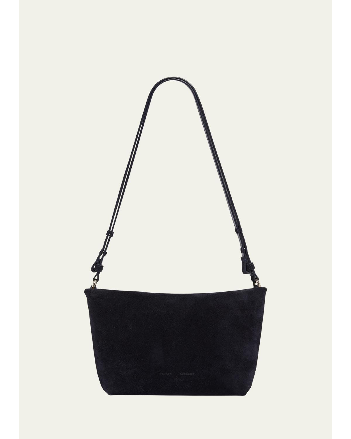 Bond Zip Suede Shoulder Bag