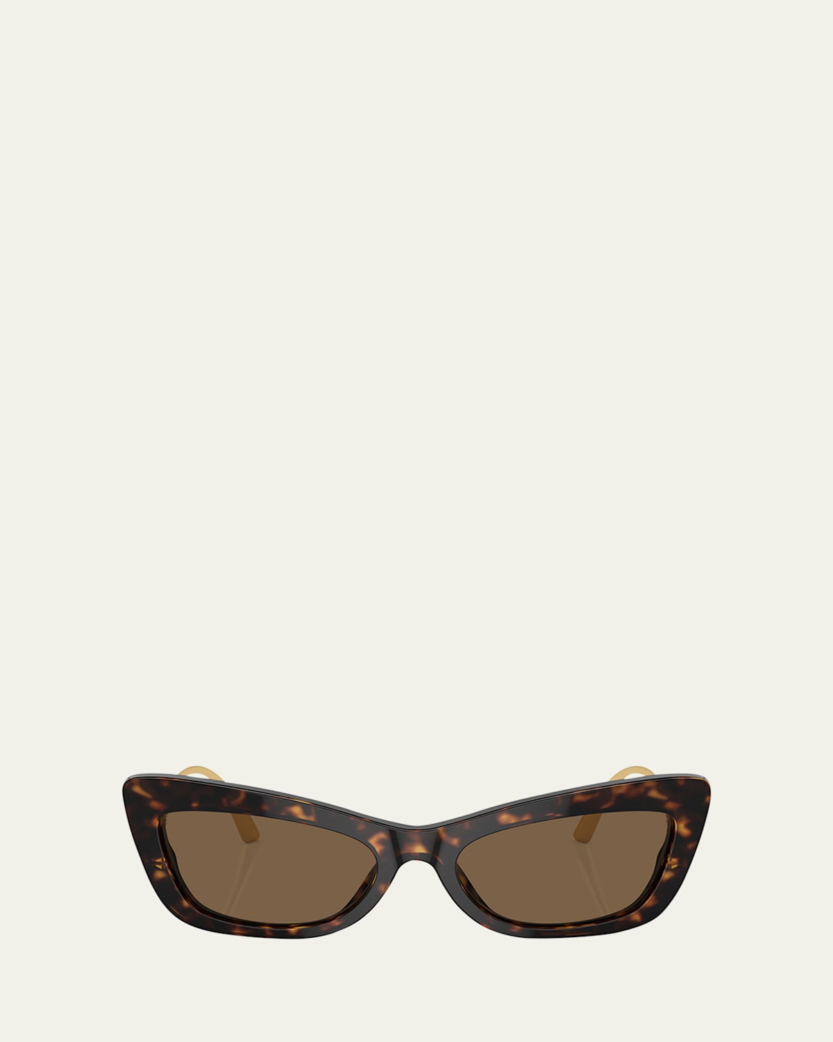Dolce & Gabbana Dg Logo Acetate & Plastic Cat-eye Sunglasses In Havana