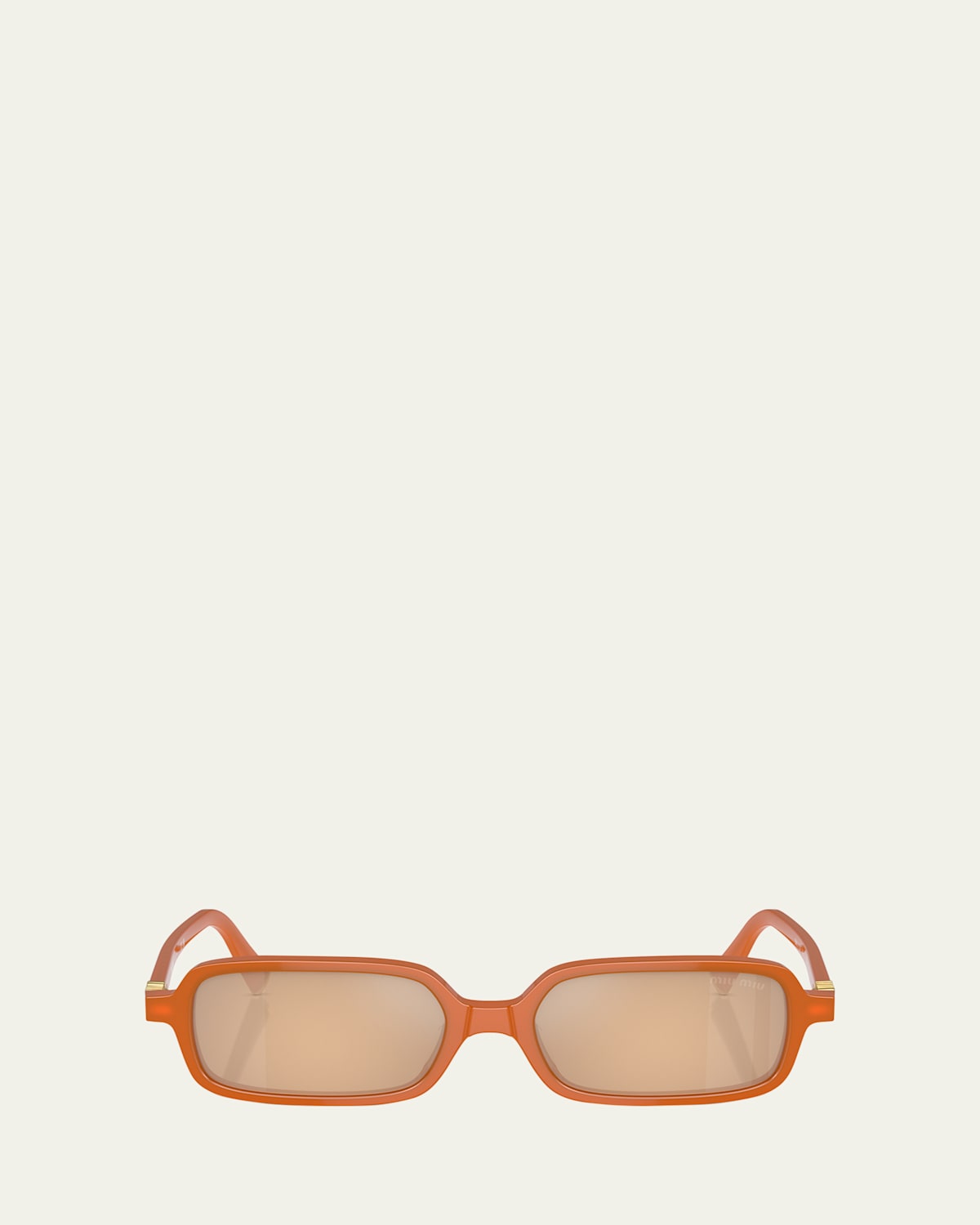 Miu Miu 11zs Rectangular Sunglasses In Brown