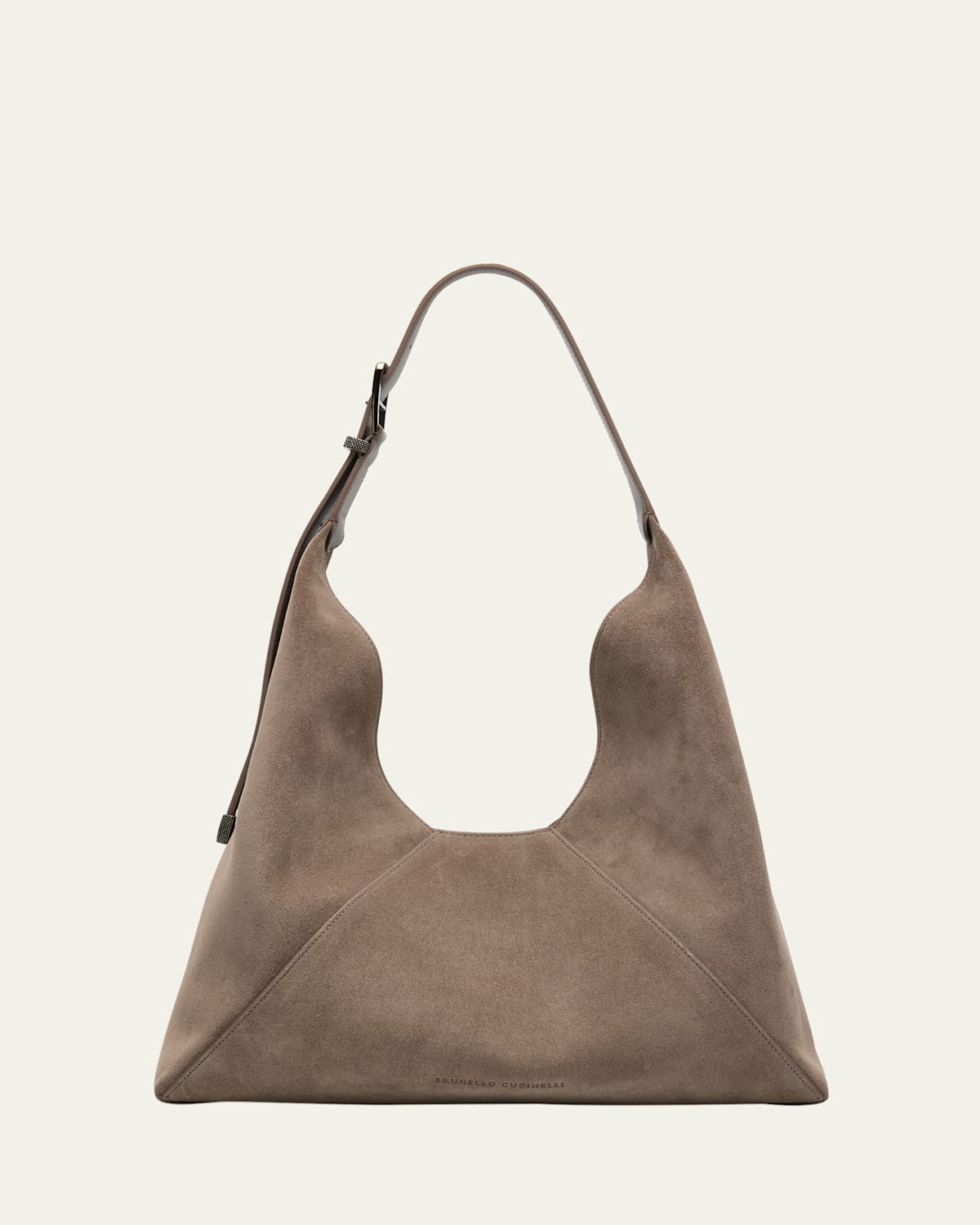 BRUNELLO CUCINELLI BUCKLE SUEDE HOBO BAG 