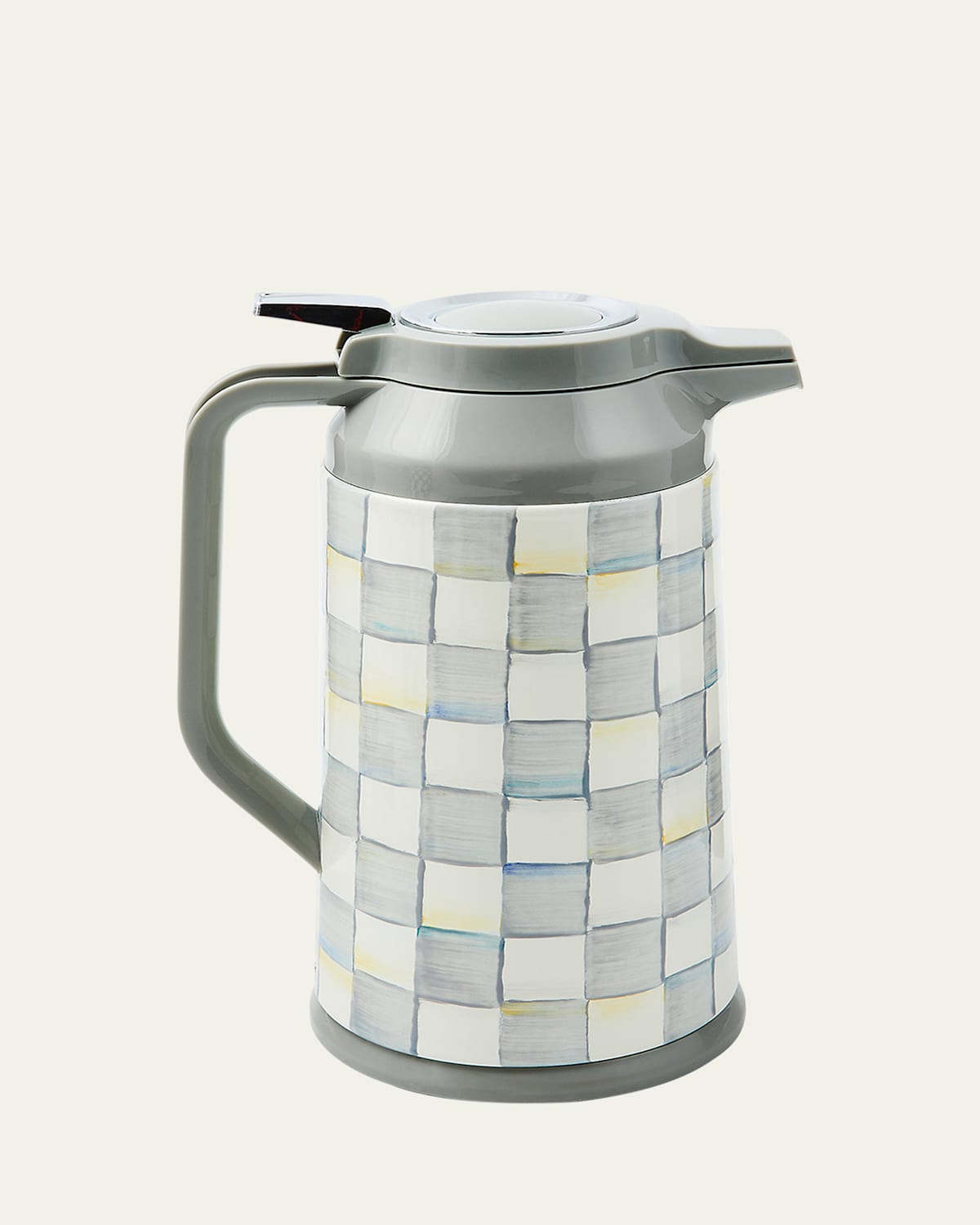 MacKenzie-Childs Sterling Check Coffee Carafe, 3 Quarts