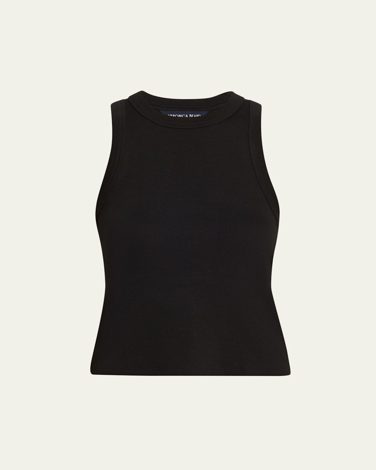 Veronica Beard Jordyn Cropped Tank Top In Black