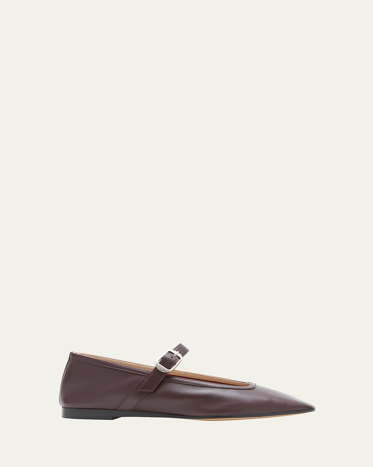 Calfskin Mary Jane Ballerina Flats