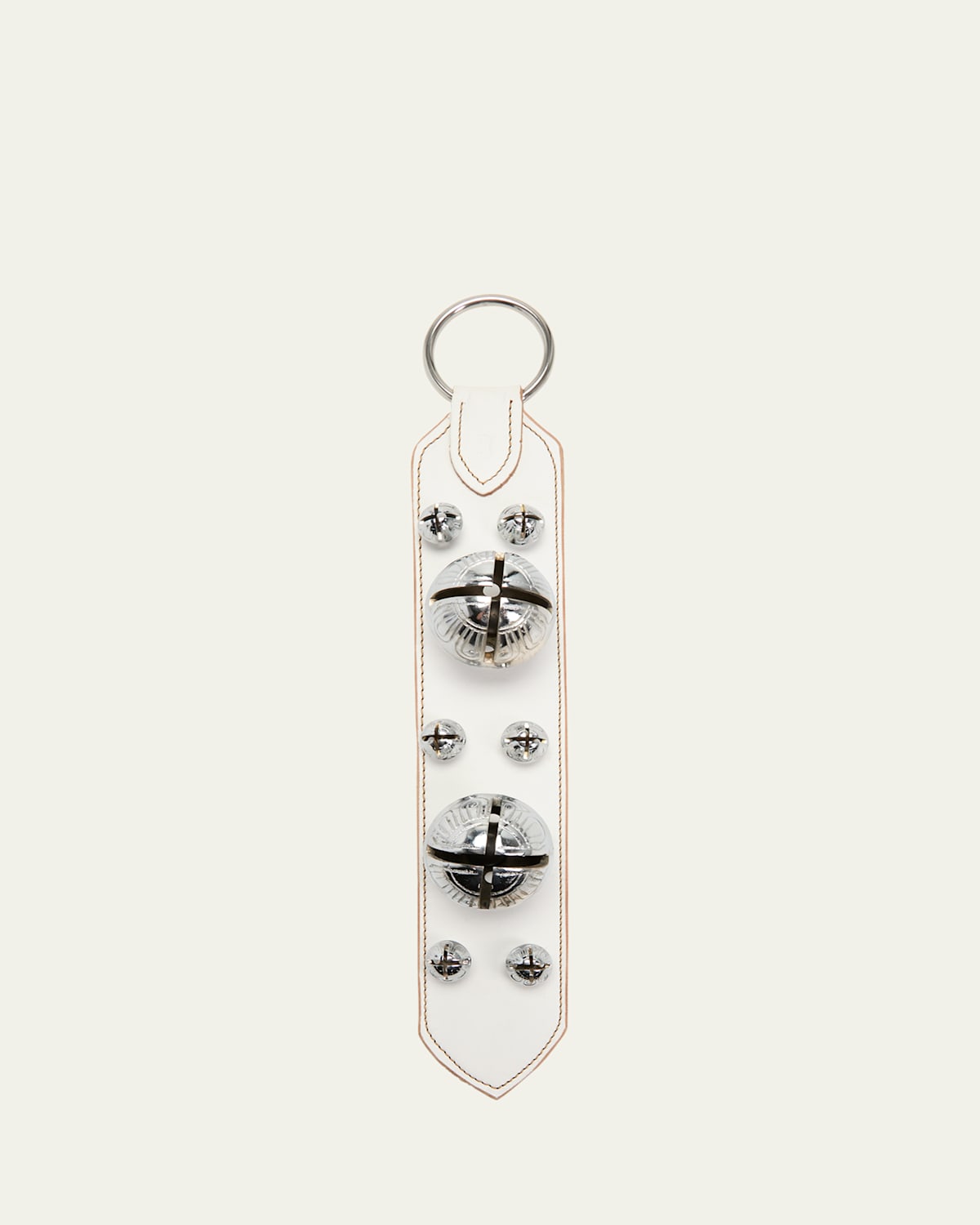 8 Brass Chrome Bells Leather Strap